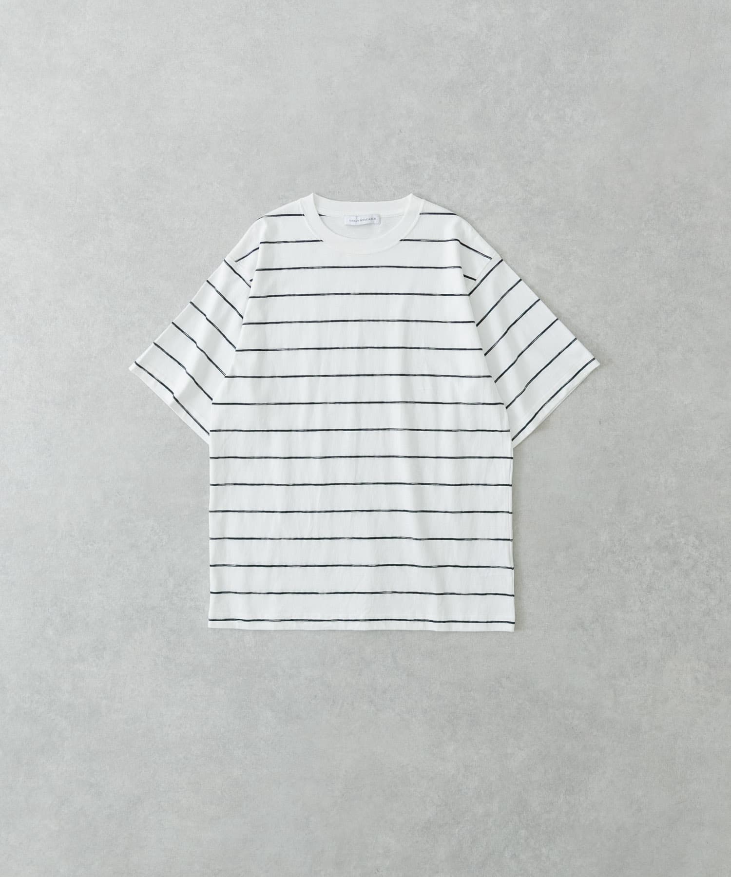 RELAX FIT BORDER T-SHIRTS WHITE L