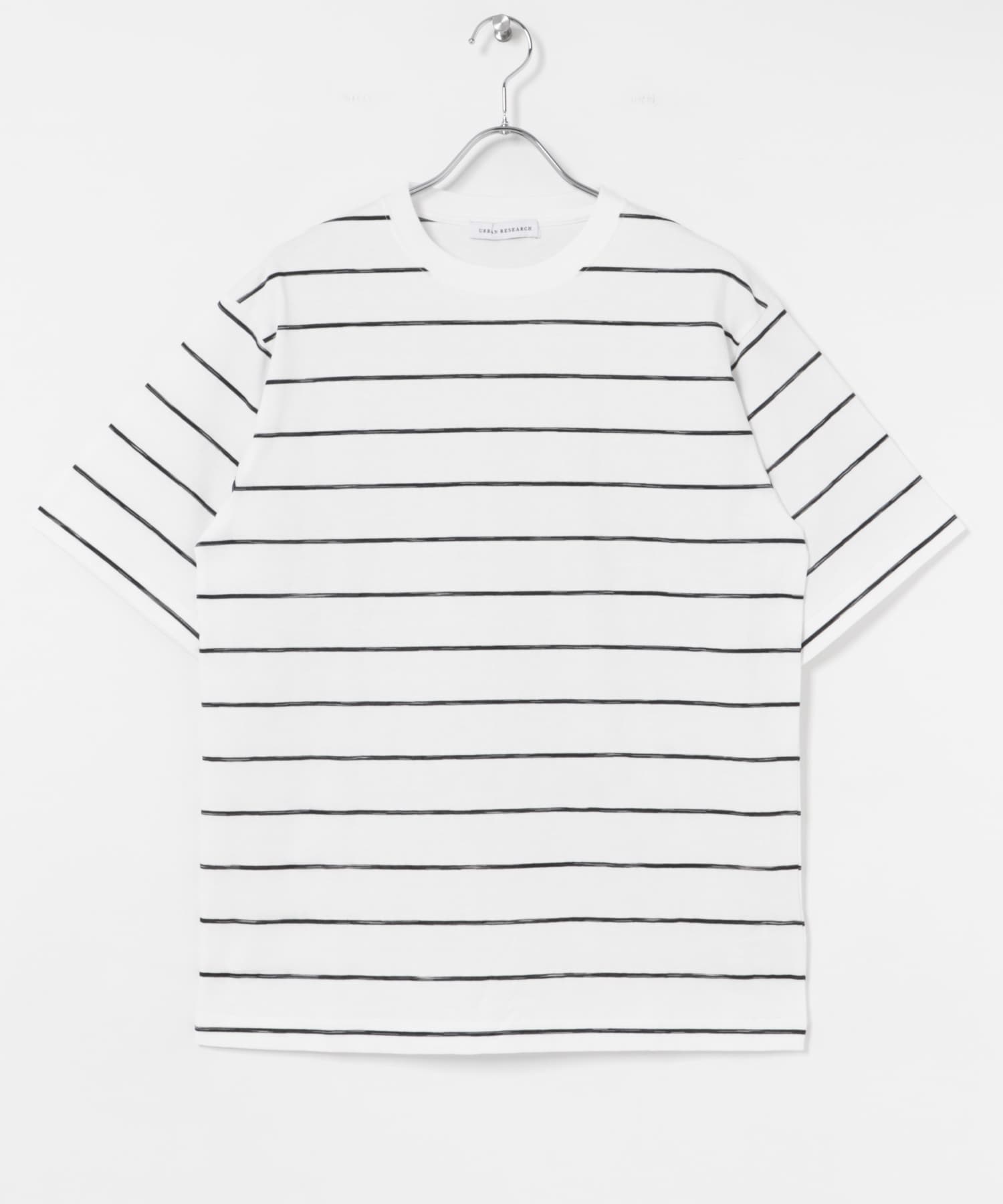 RELAX FIT BORDER T-SHIRTS WHITE M