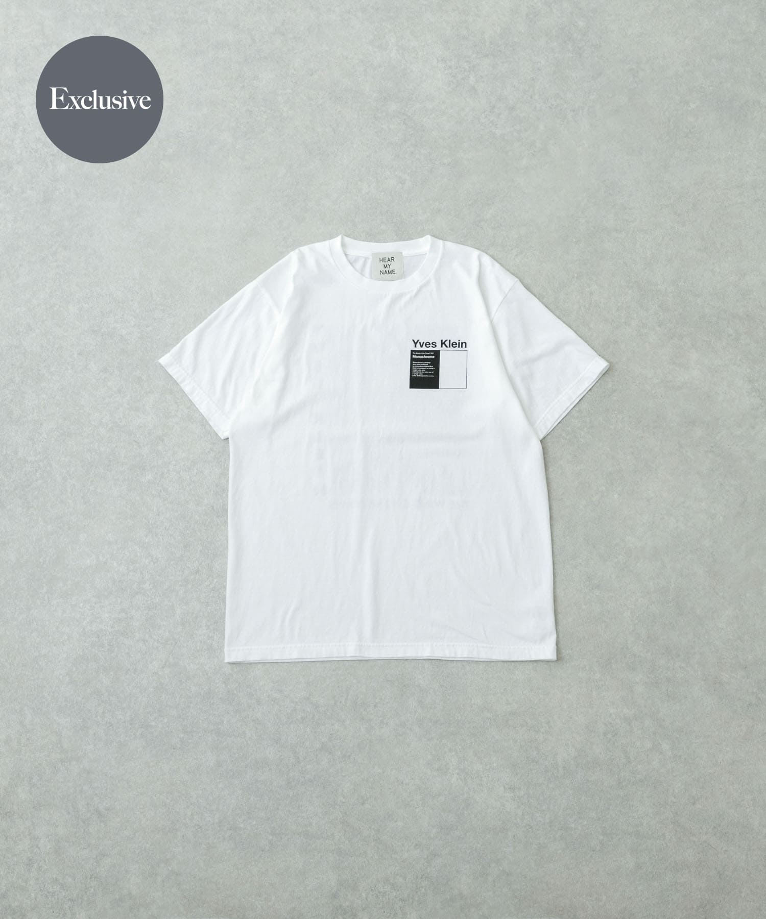 『別注』HEAR MY NAME×UR　YvesKlein Art T-shirts WHITE2 M