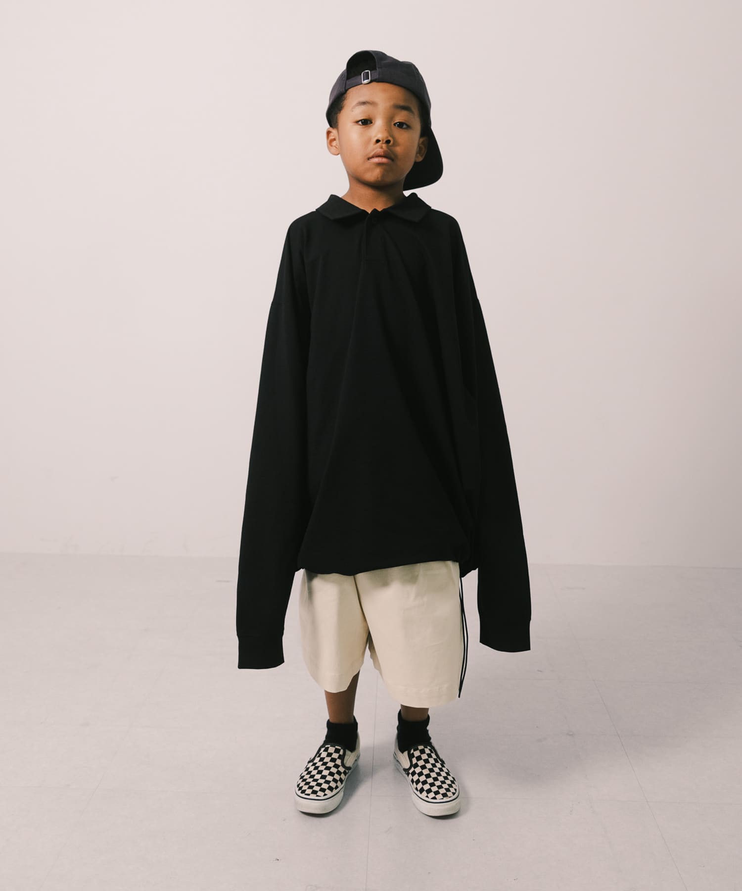 Wide Dad　SHADE TECH ポロシャツ ロングスリーブ D.NAVY 1