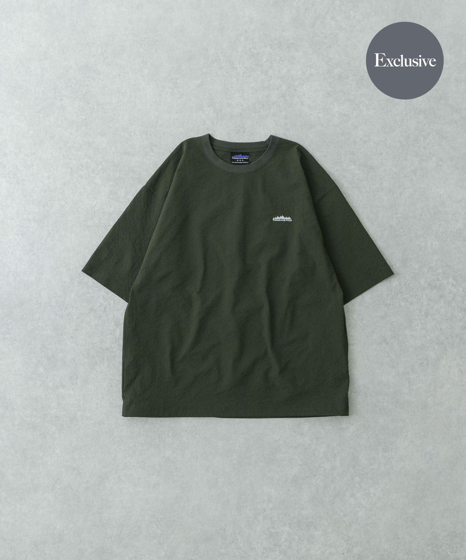 『別注』THOUSAND MILE×UR　WASHER CODE T-SHIRTS OLIVE S