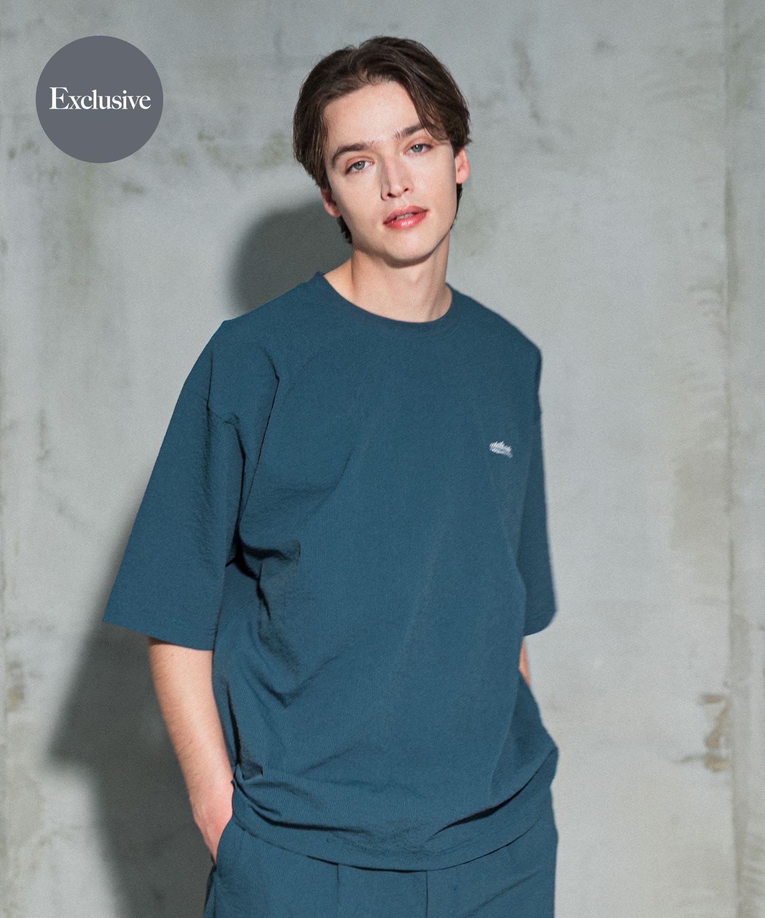 別注』THOUSAND MILE×UR WASHER CODE T-SHIRTS(S SLATE BLUE