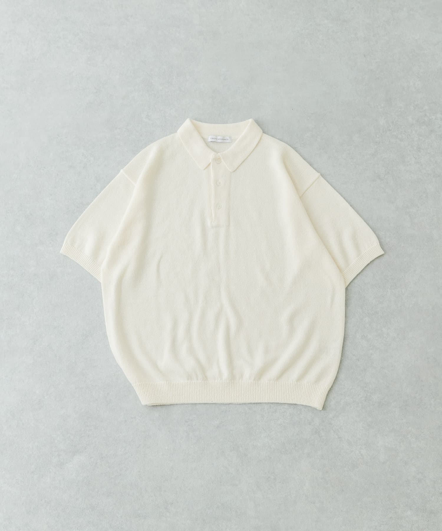 ウール ワシ ニットポロ OFF WHITE M