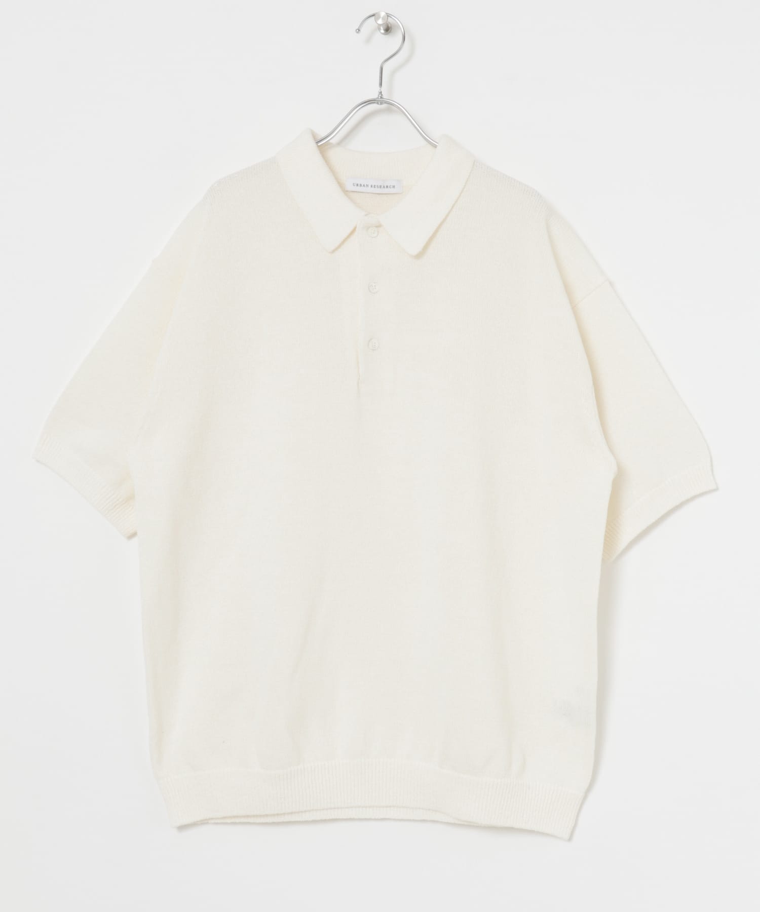 ウール ワシ ニットポロ OFF WHITE M