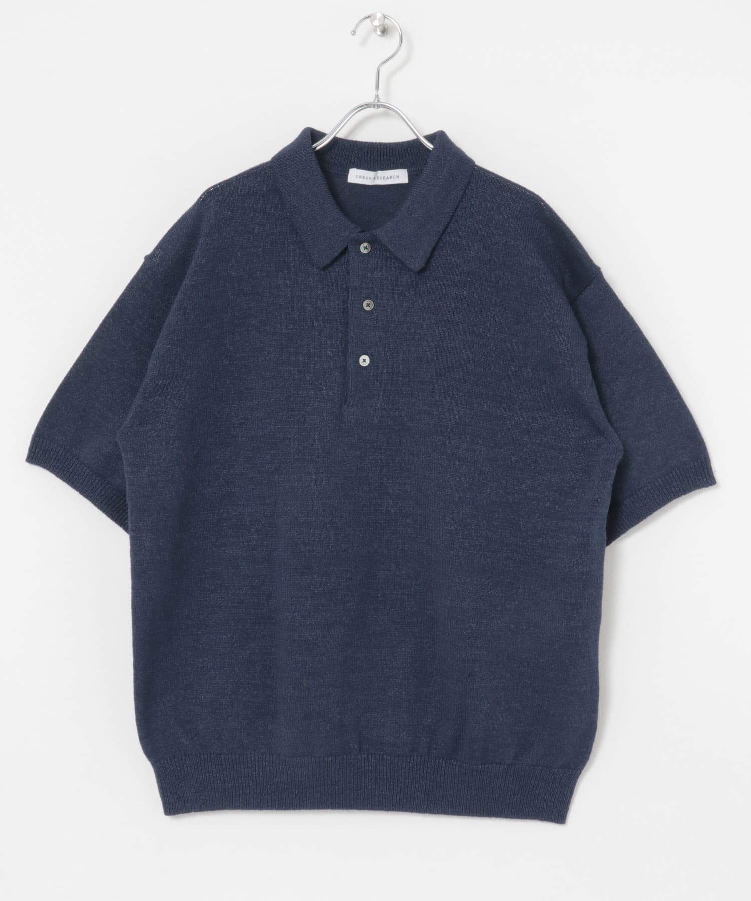 ウール ワシ ニットポロ NAVY M