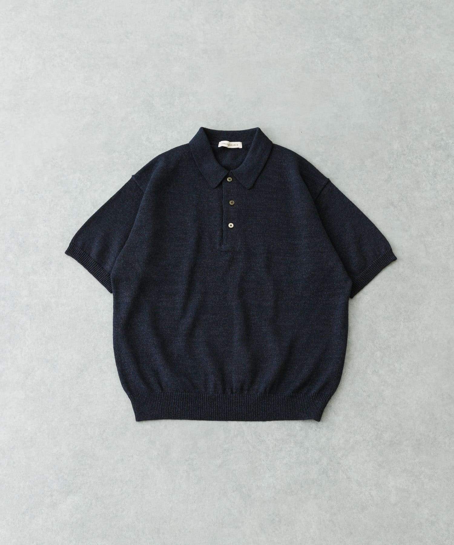 ウール ワシ ニットポロ NAVY M