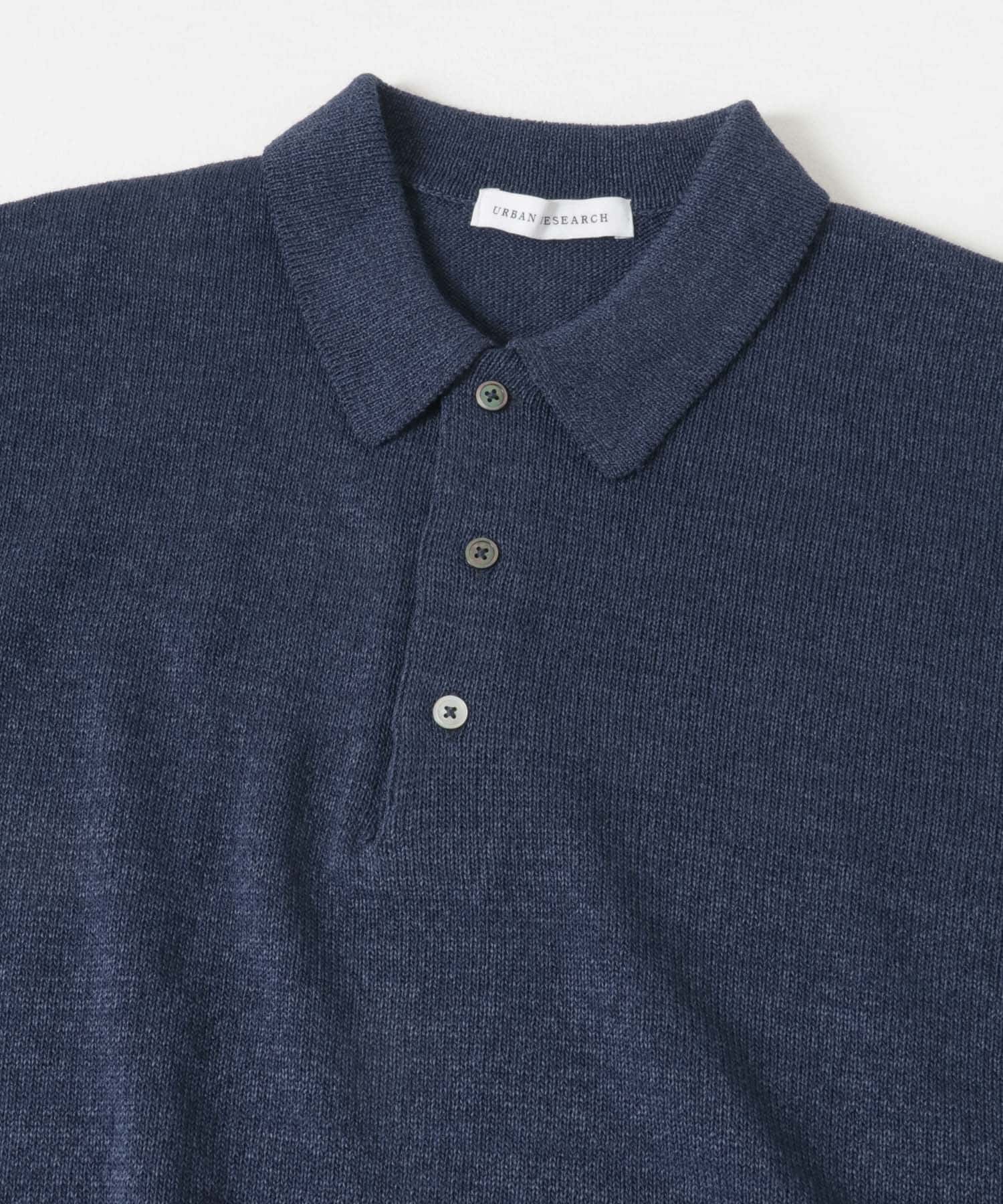 ウール ワシ ニットポロ NAVY M