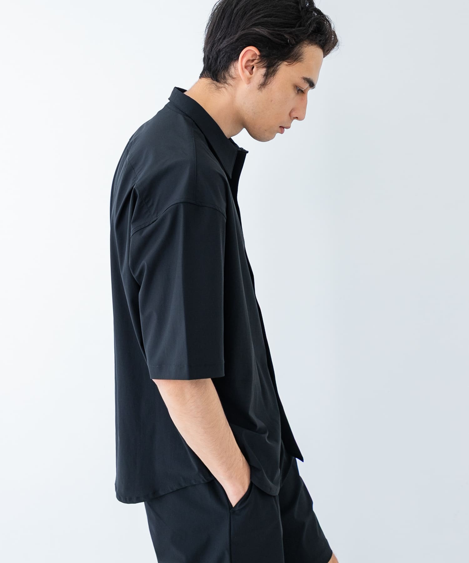 【MAY】 シャツ　ブラック　フリーサイズ AZUL BY MOUSSY | リラックス開襟シャツ (シャツ・ブラウス ) |SHEL