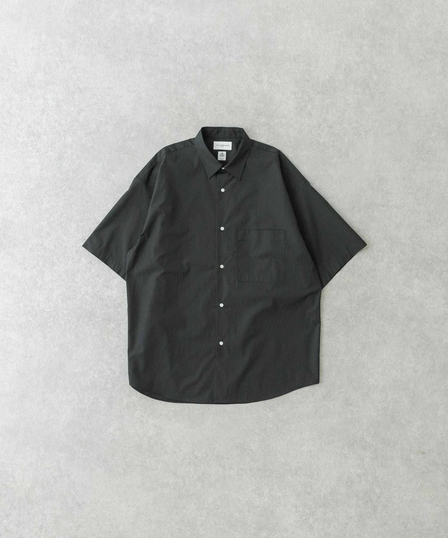 new basic　THOMAS MASON SHORT-SLEEVE OVER SHIRTS DARK GREEN S