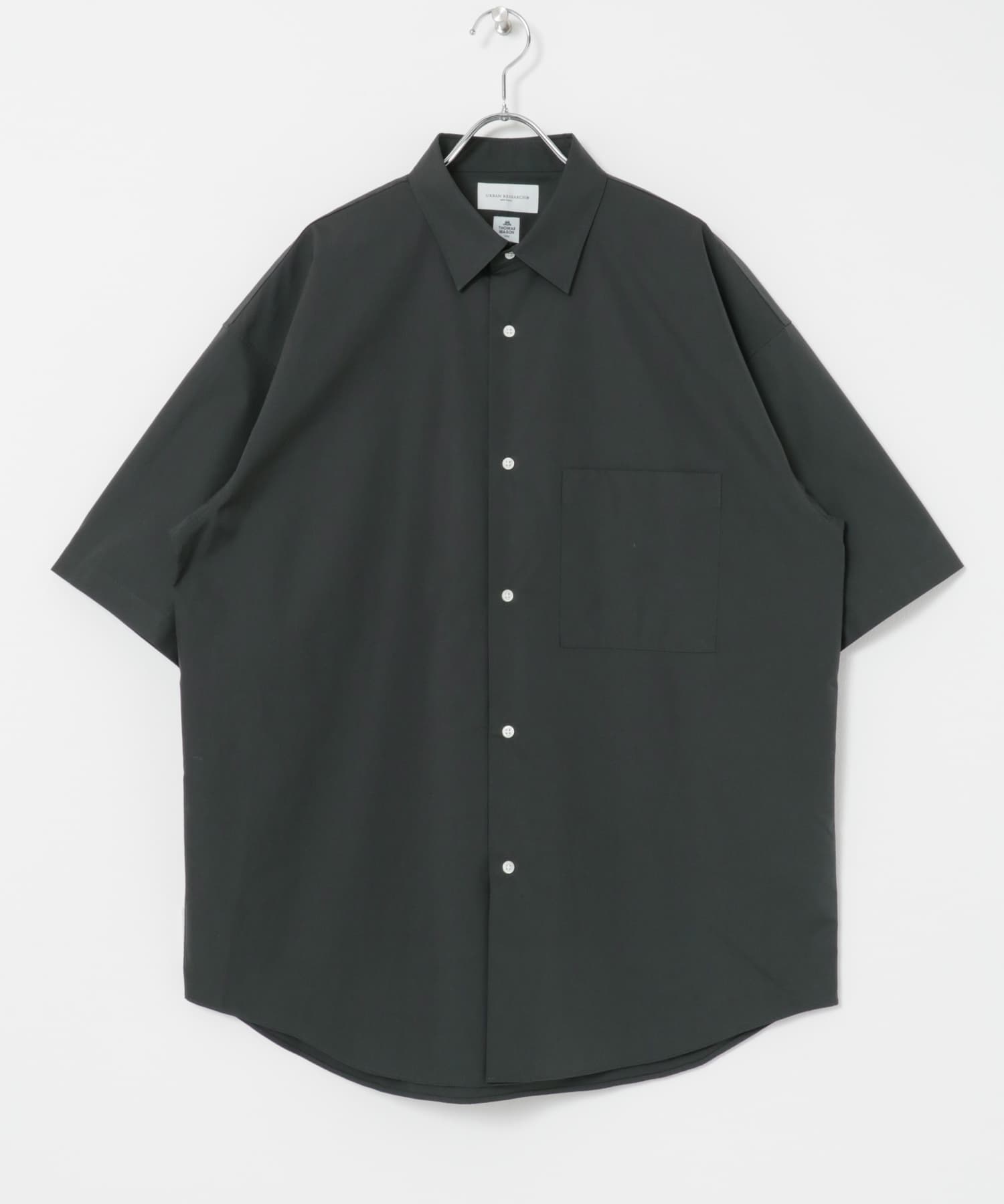 new basic　THOMAS MASON SHORT-SLEEVE OVER SHIRTS DARK GREEN S