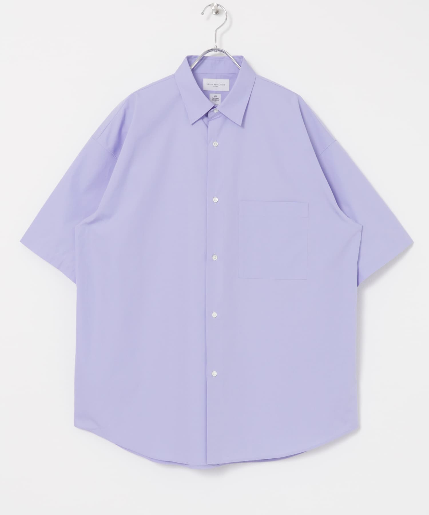 new basic　THOMAS MASON SHORT-SLEEVE OVER SHIRTS SAX S