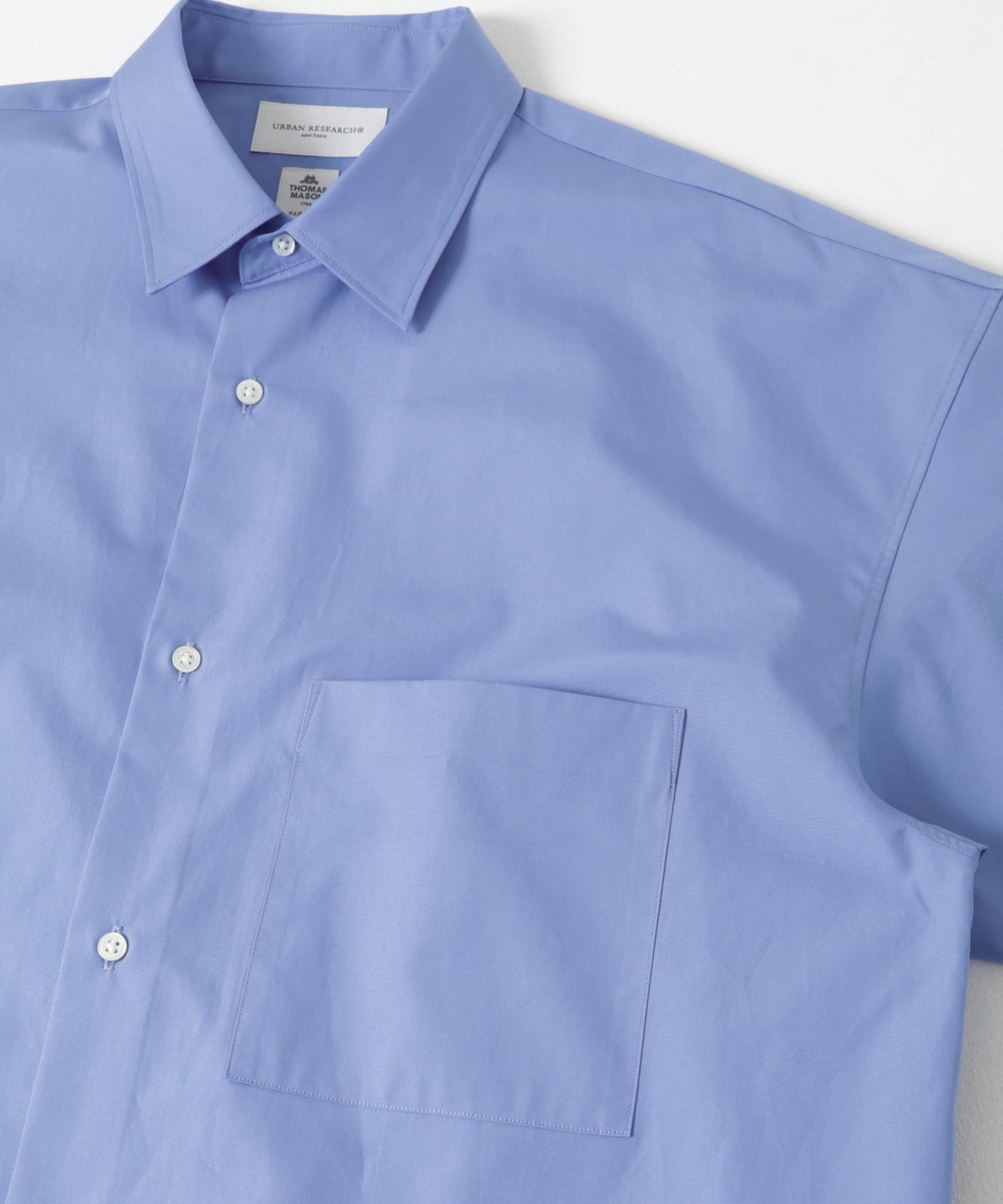 new basic　THOMAS MASON SHORT-SLEEVE OVER SHIRTS ROYAL S