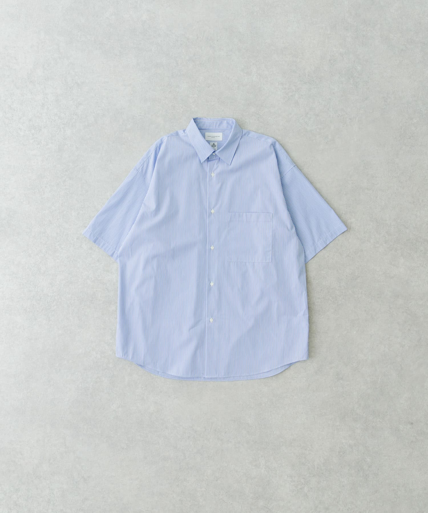 new basic　THOMAS MASON SHORT-SLEEVE OVER SHIRTS STRIPE S