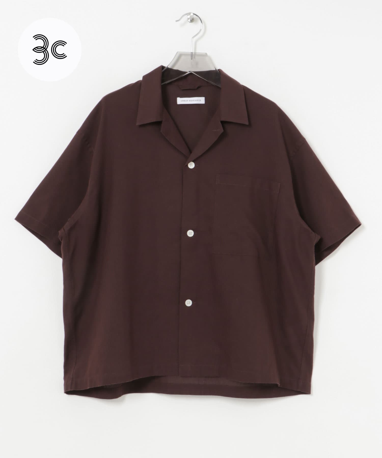 『UR TECH DRYLUXE』高機能リネンシャツジャケット BURGUNDY M