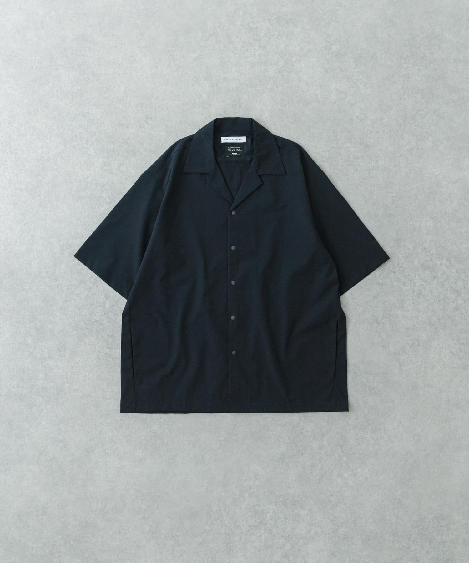 『XLサイズあり』『撥水』SOLOTEX STRETCH SHORT-SLEEVE SHIRTS D.NAVY M