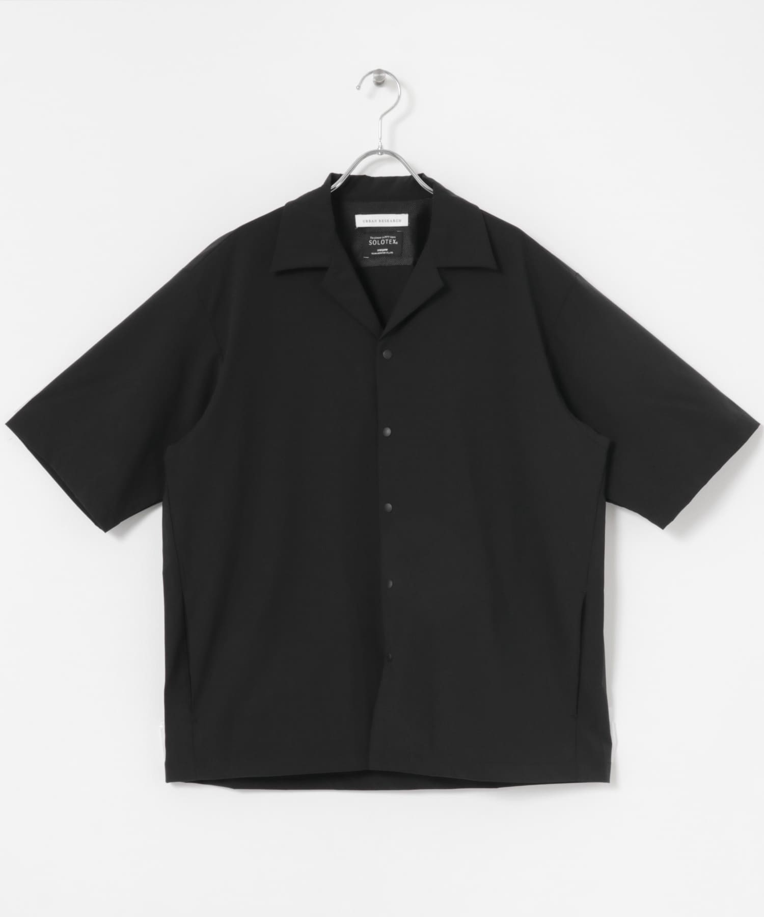 『XLサイズあり』『撥水』SOLOTEX STRETCH SHORT-SLEEVE SHIRTS BLACK M