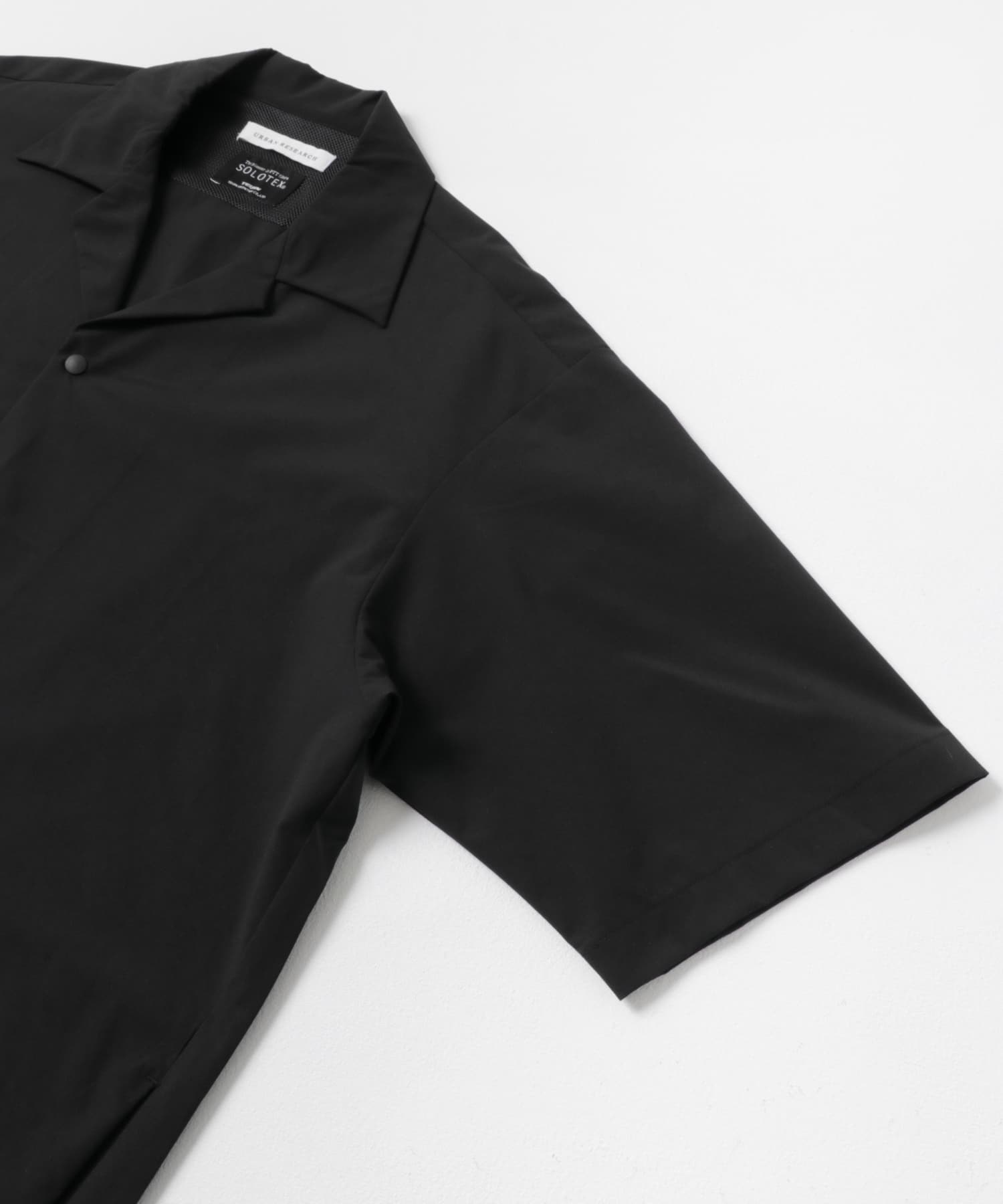 『XLサイズあり』『撥水』SOLOTEX STRETCH SHORT-SLEEVE SHIRTS BLACK M
