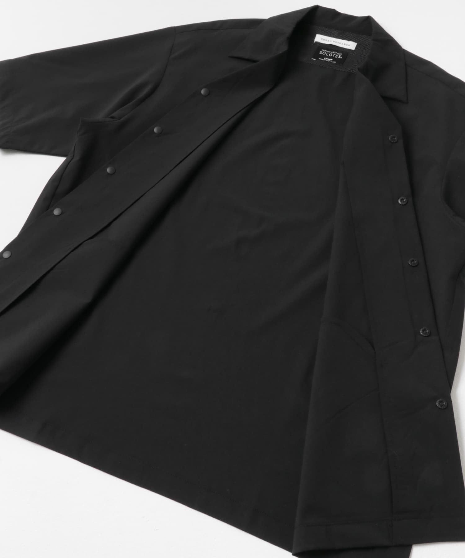 『XLサイズあり』『撥水』SOLOTEX STRETCH SHORT-SLEEVE SHIRTS BLACK M