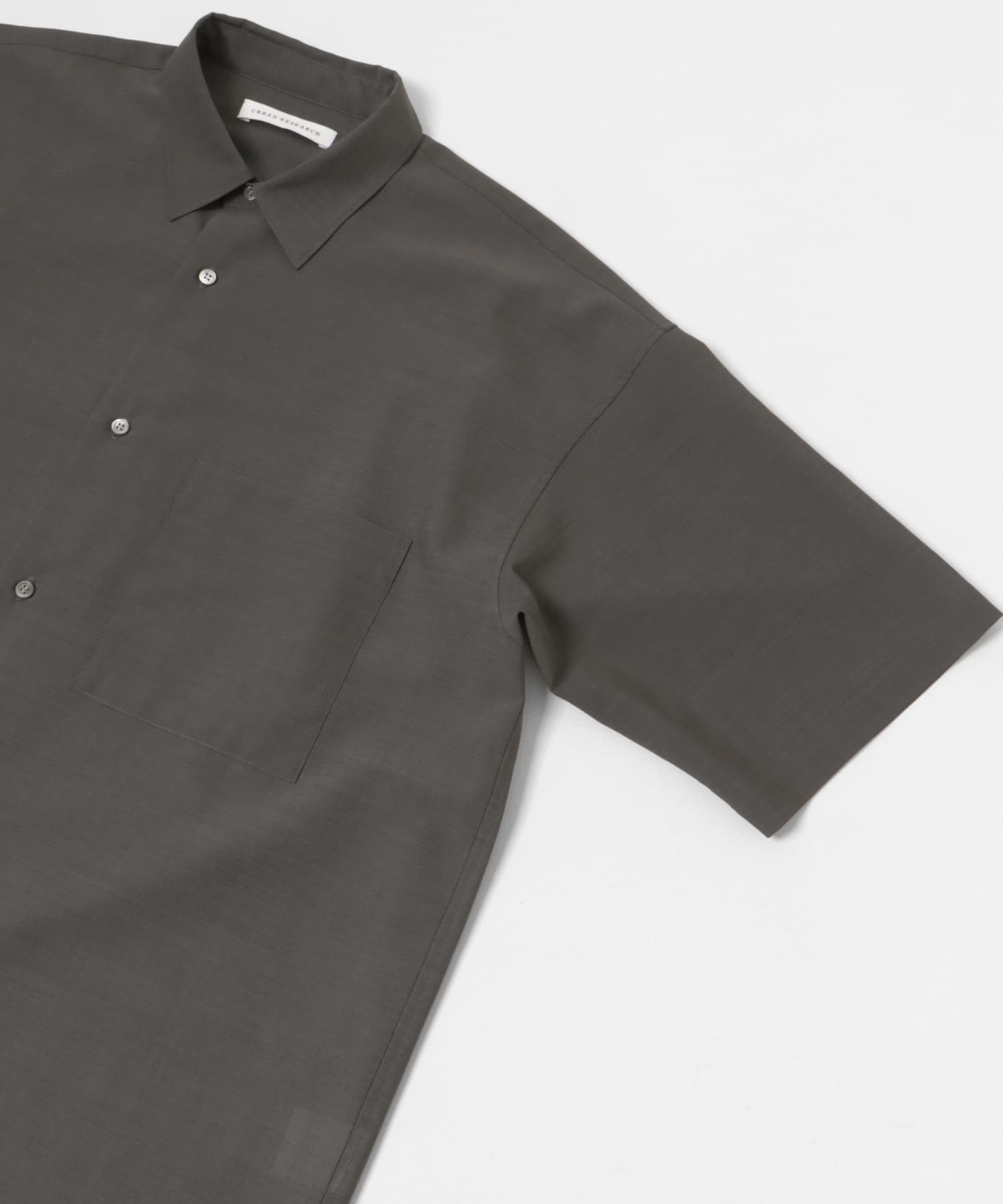 ウォッシャブルウールサイロフィルショートスリーブシャツ(M NAVY