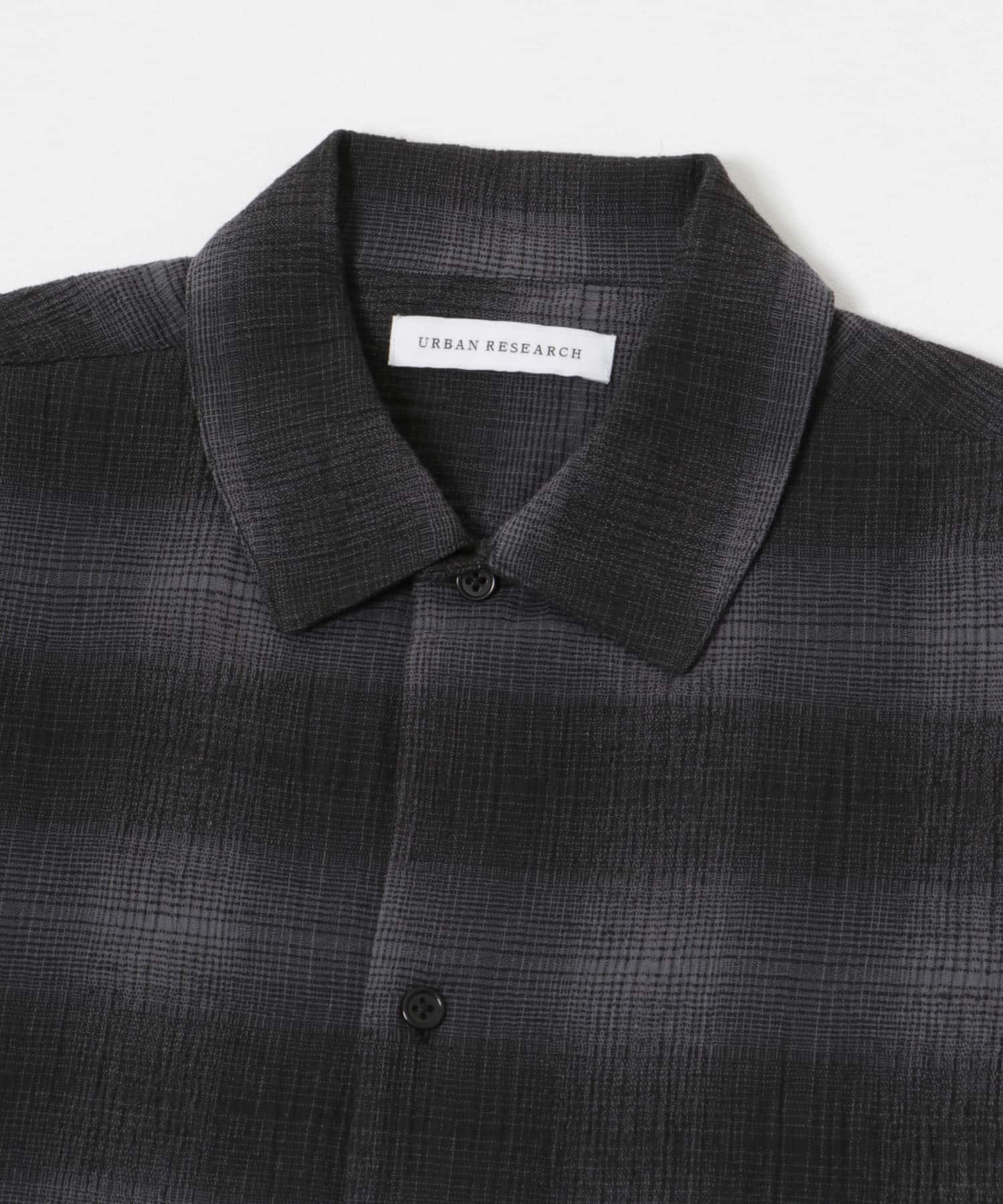 オンブレーチェックシャツ CHARCOAL M