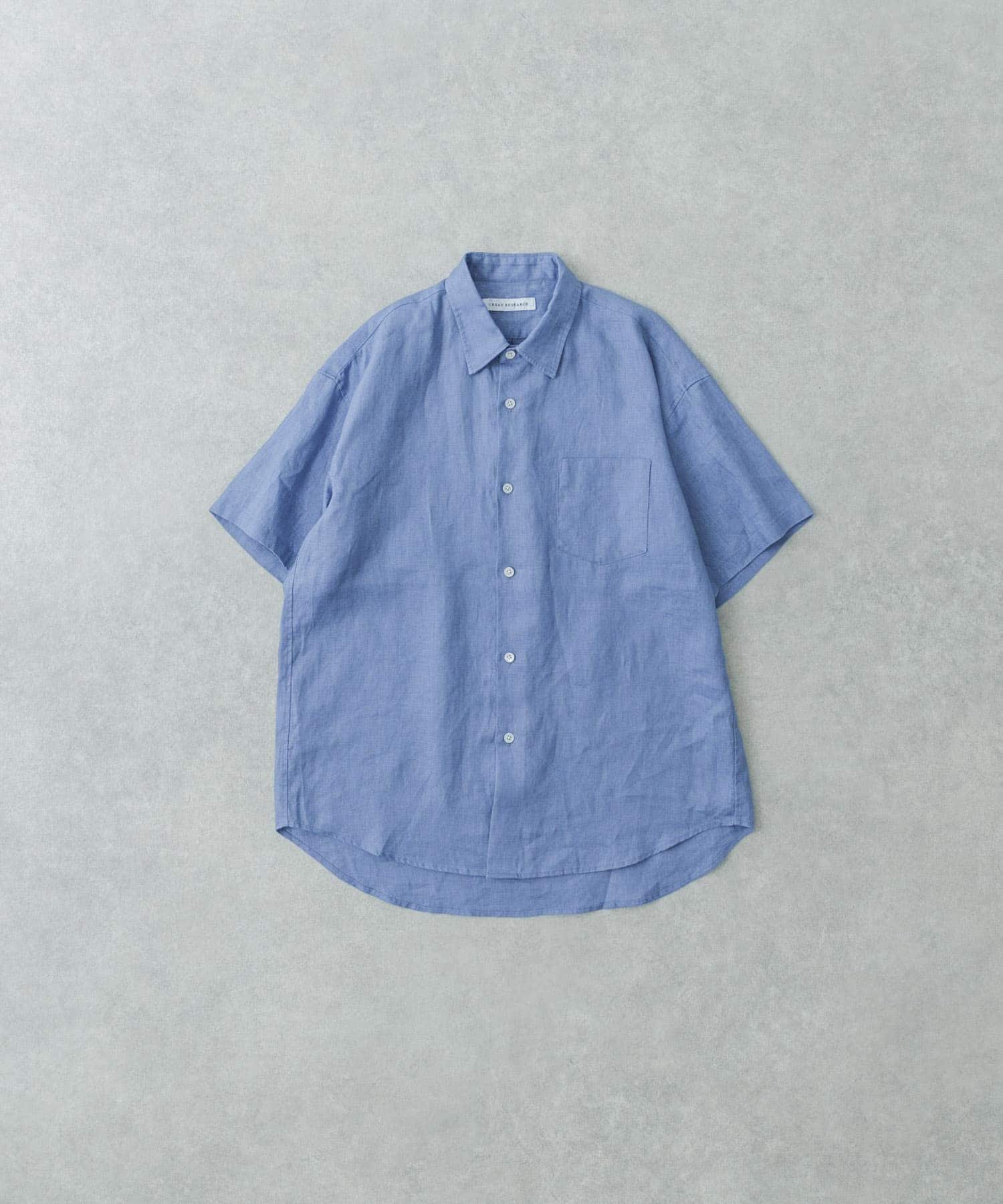 LINEN SHORT-SLEEVE SHIRTS BLUE S