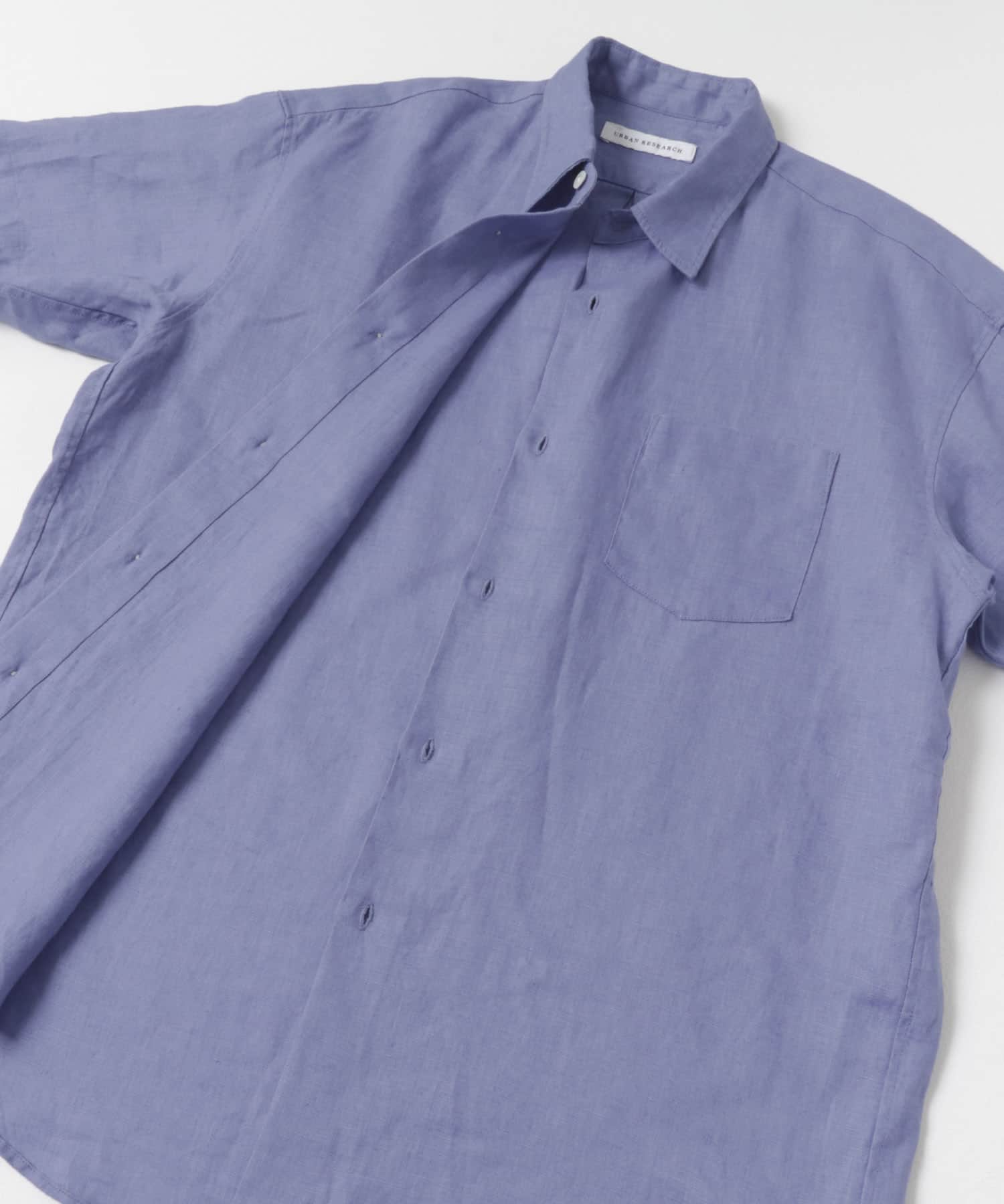 LINEN SHORT-SLEEVE SHIRTS BLUE S