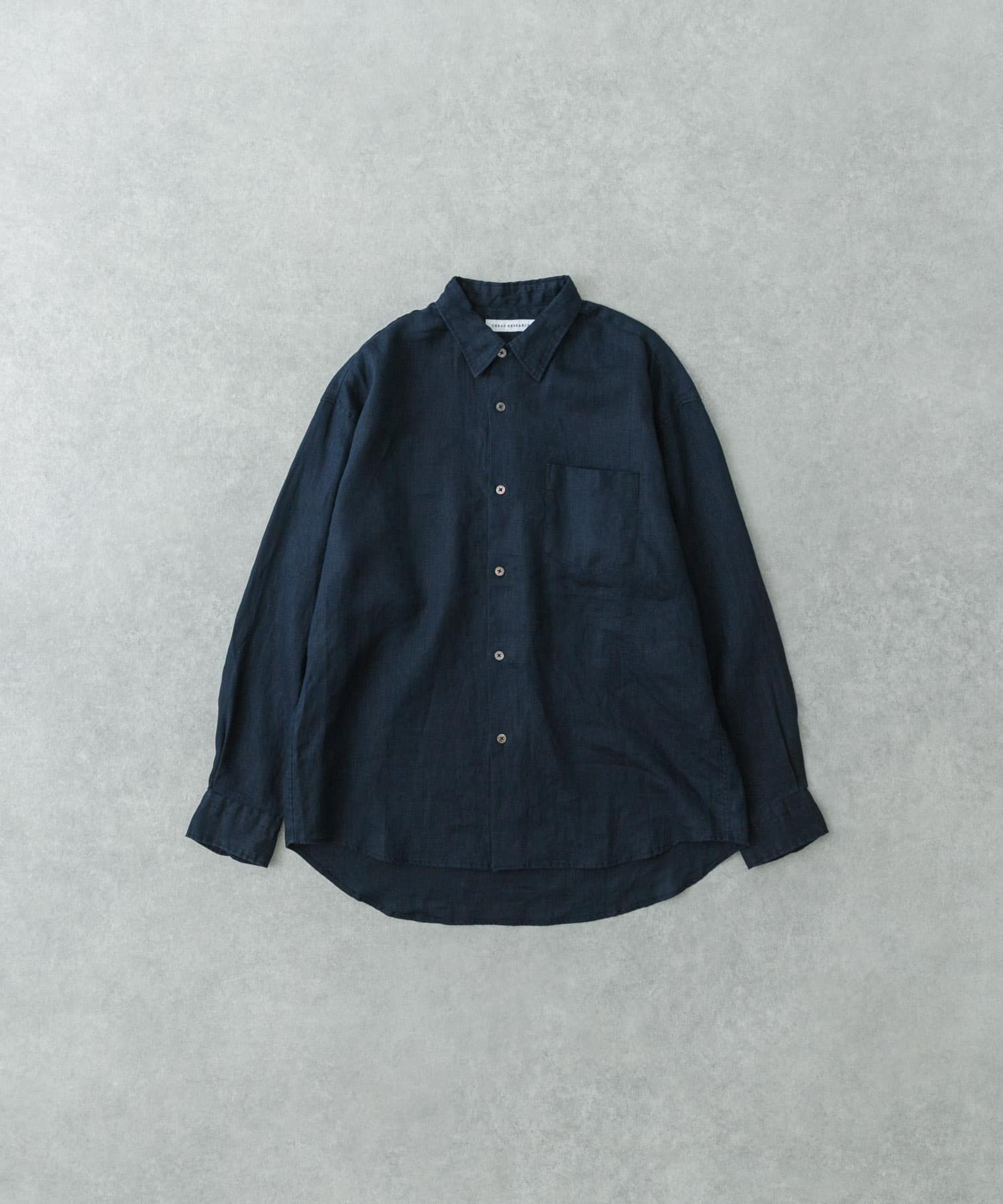 LINEN LONG-SLEEVE SHIRTS NAVY S