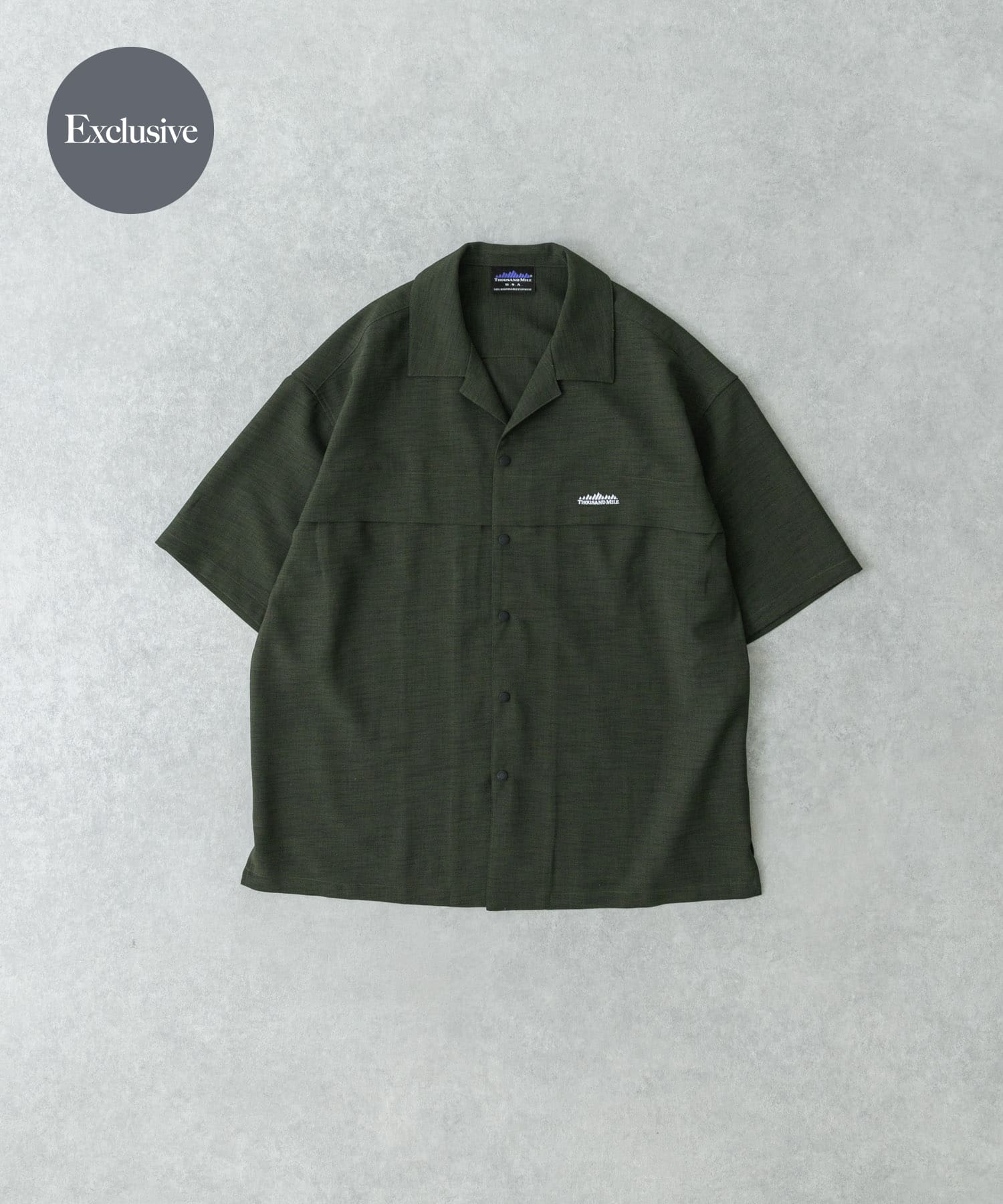 『別注』THOUSAND MILE×UR　THICK AND THIN SHIRTS KHAKI M