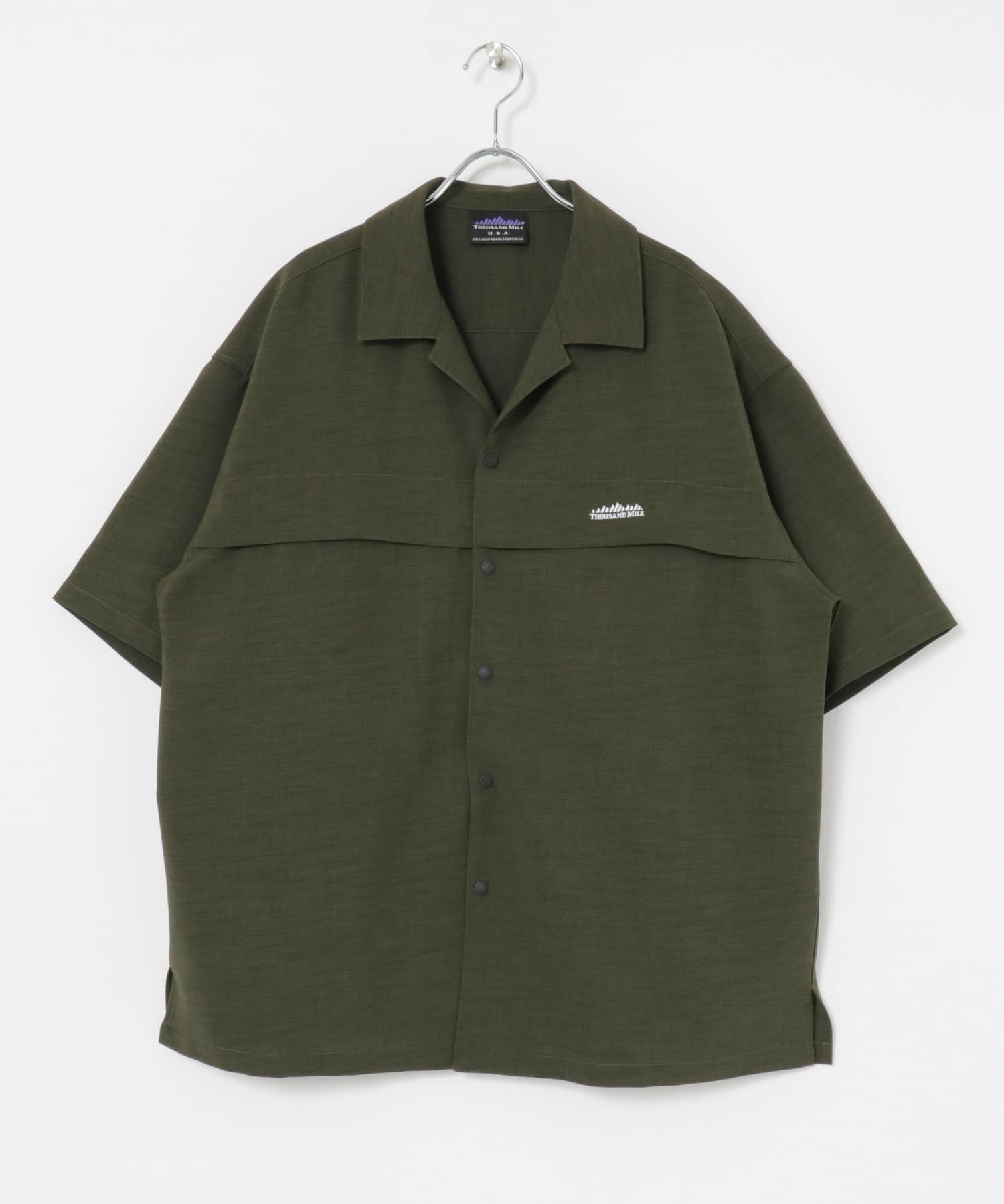 『別注』THOUSAND MILE×UR　THICK AND THIN SHIRTS KHAKI M