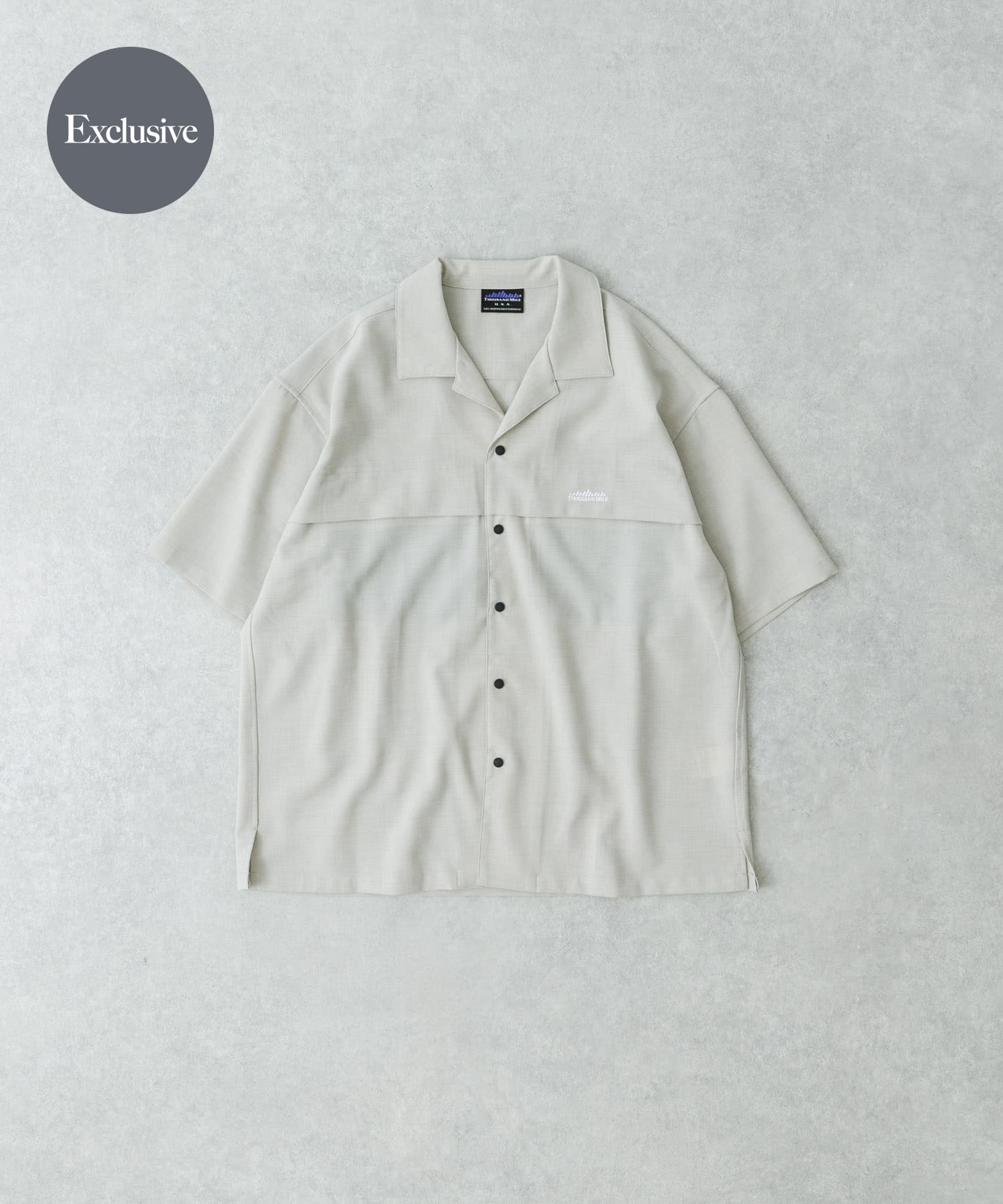 『別注』THOUSAND MILE×UR　THICK AND THIN SHIRTS ICE GRAY M