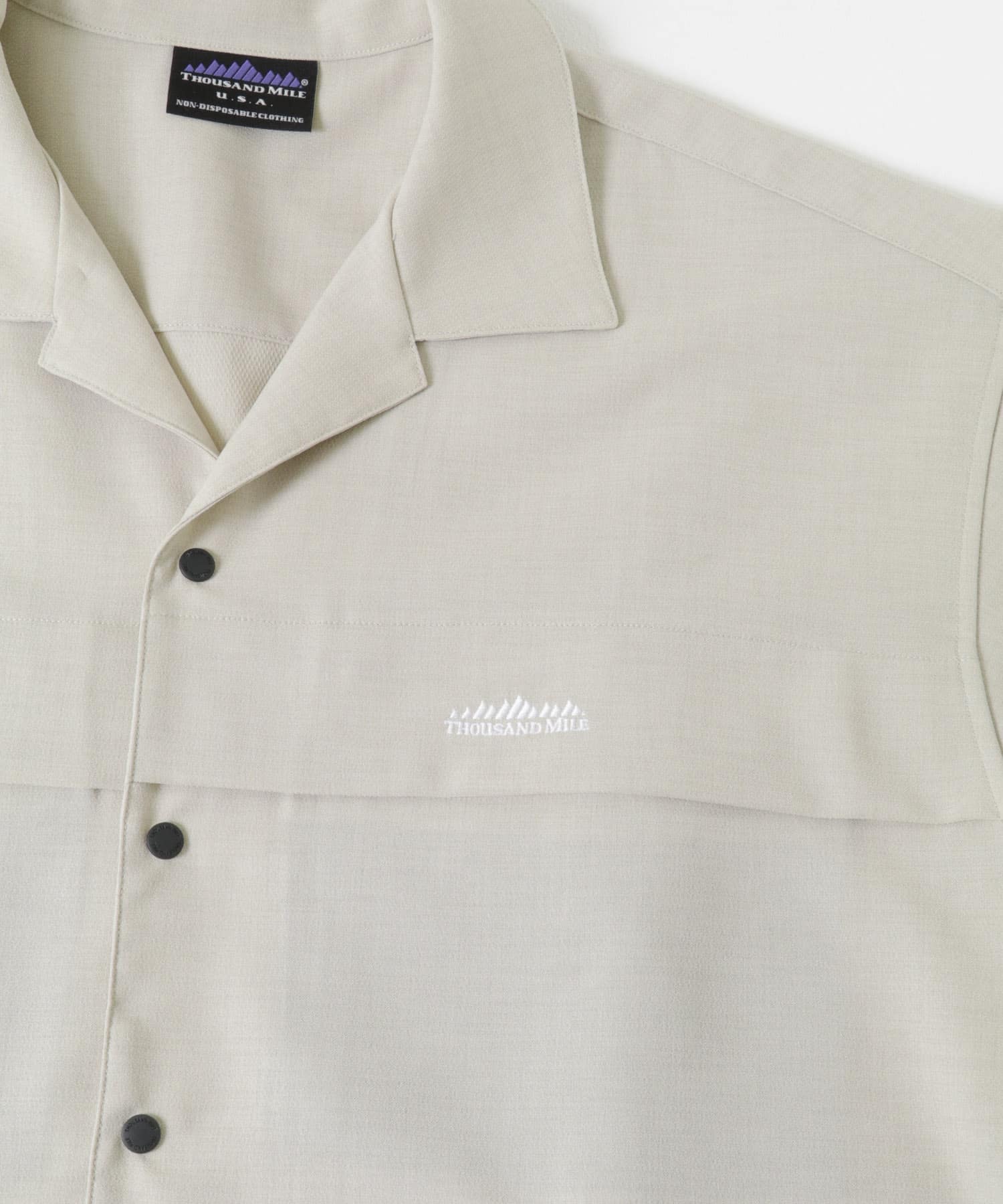 『別注』THOUSAND MILE×UR　THICK AND THIN SHIRTS ICE GRAY M