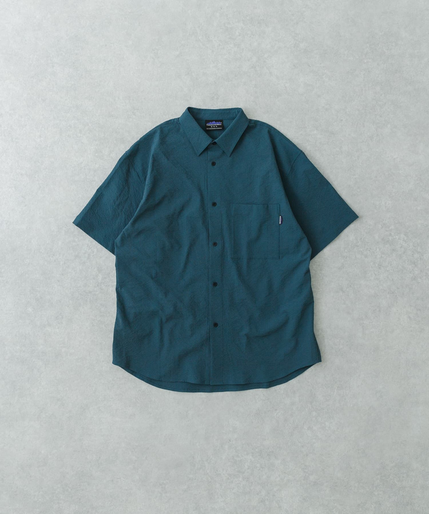 『別注』THOUSAND MILE×UR　WASHER CODE SHIRTS SLATE BLUE M