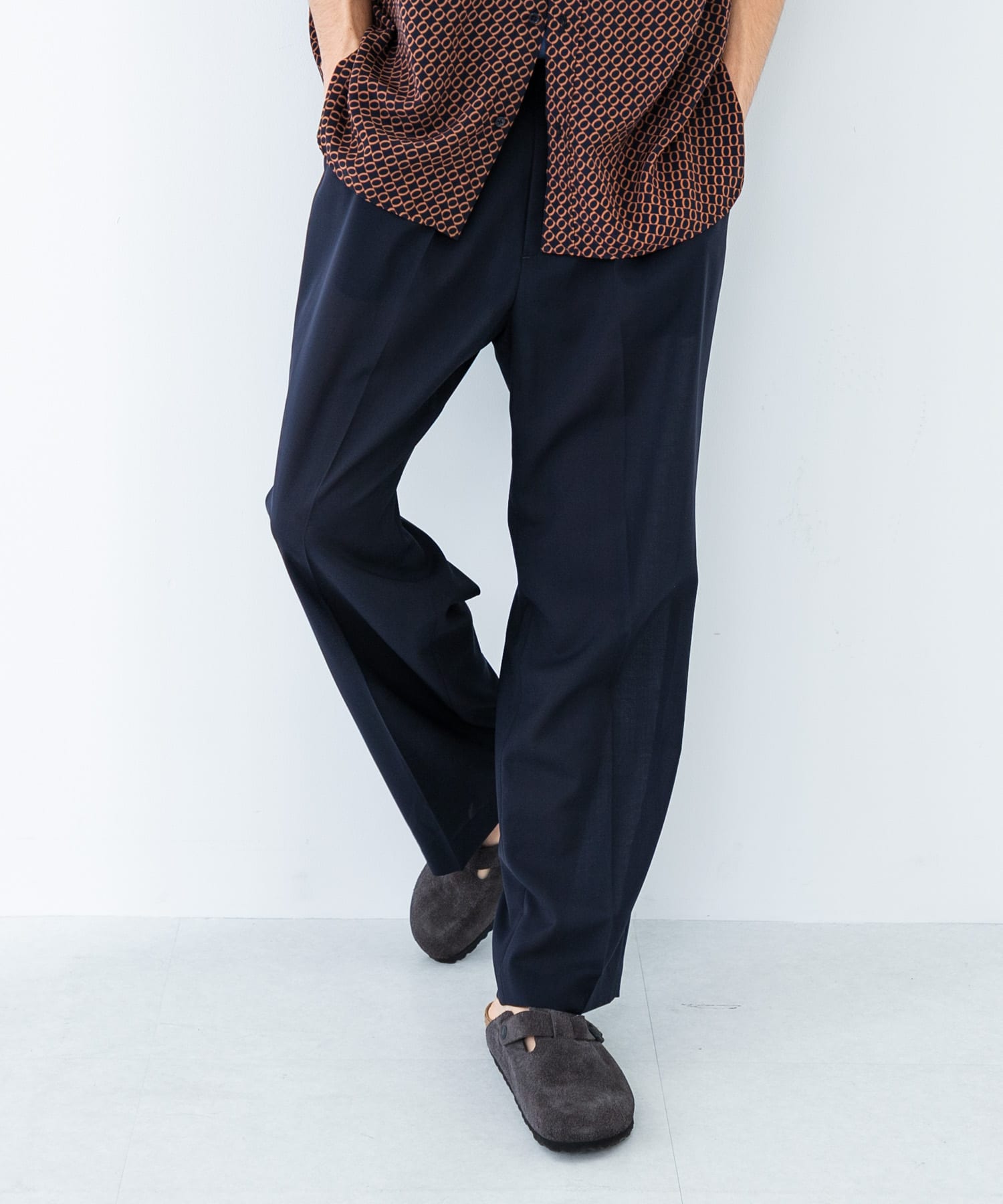 ウォッシャブルウールサイロフィルスラックス(M CHARCOAL): ボトム