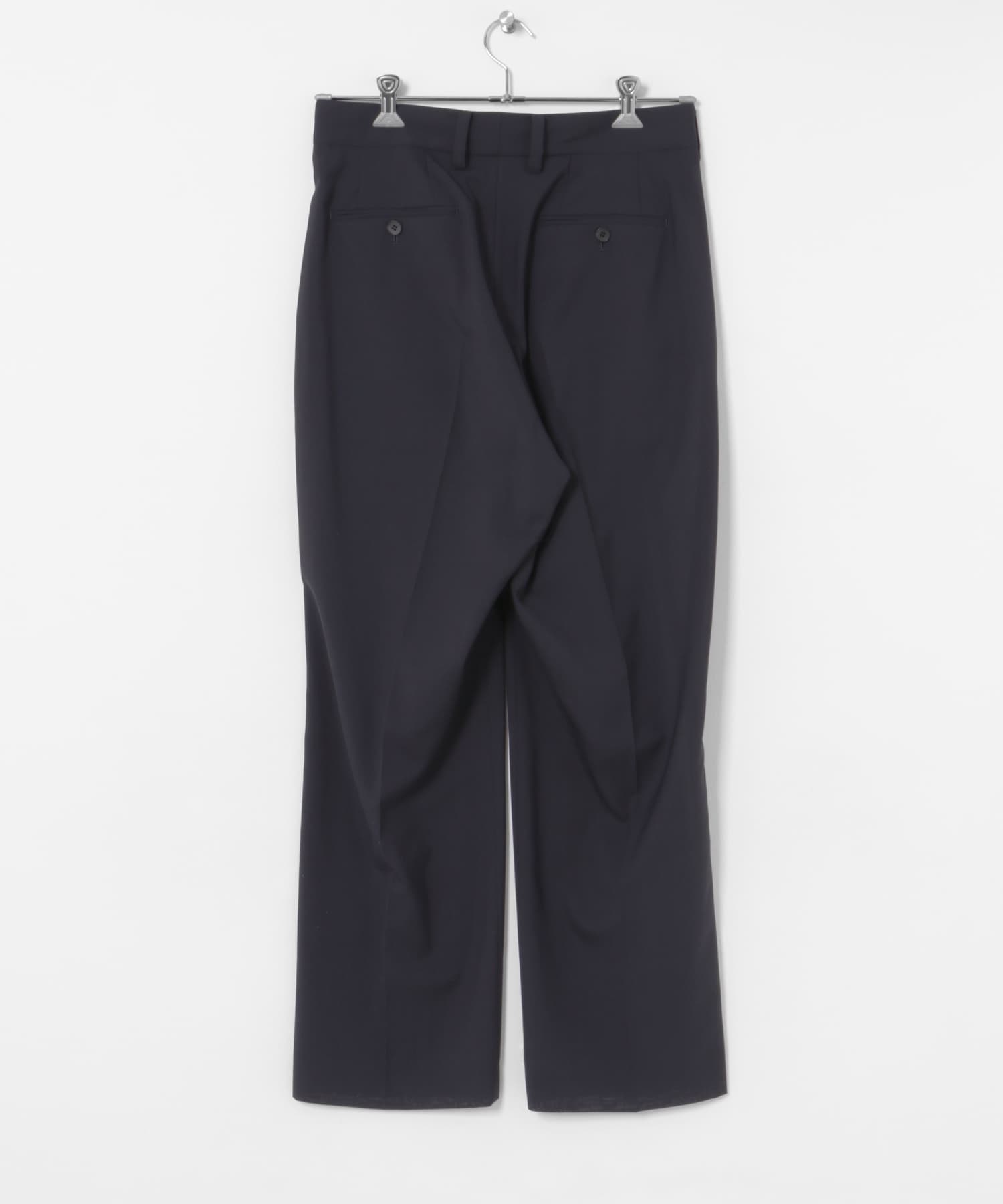 ウォッシャブルウールサイロフィルスラックス NAVY M