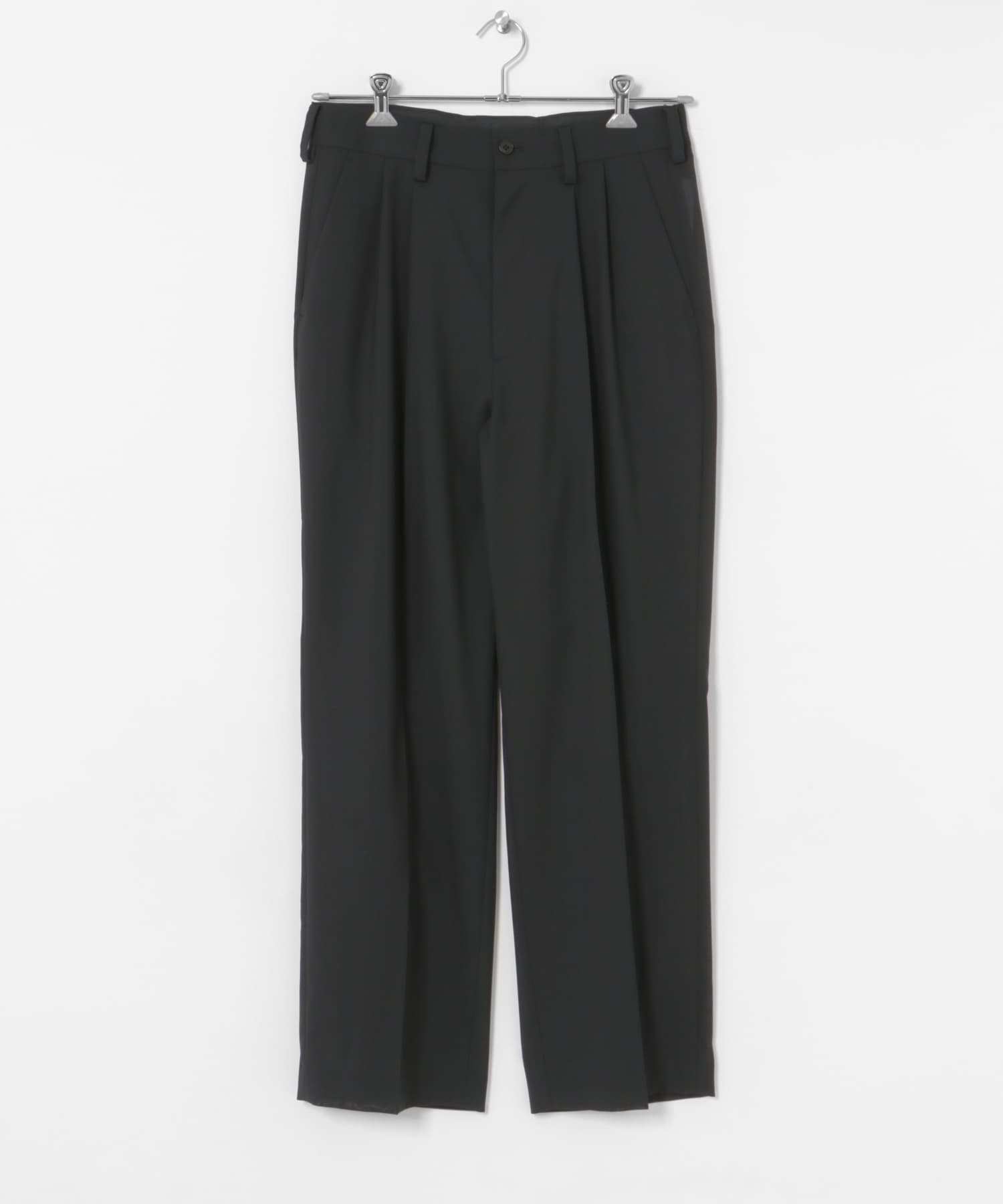 ウォッシャブルウールサイロフィルスラックス BLACK M