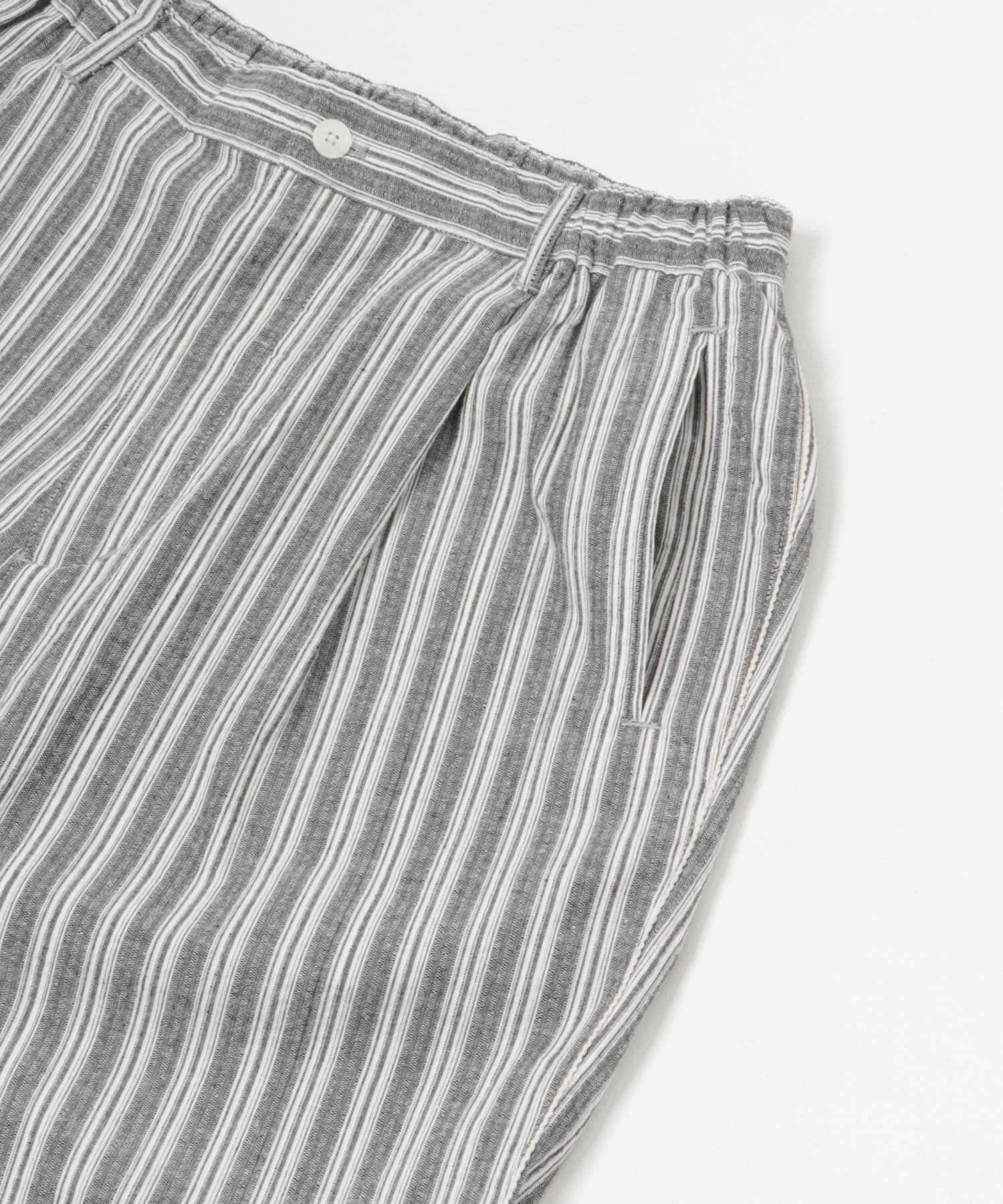 アーツ&サイエンス　リネン イージーパンツ 1 ストライプ 日本製 水色 UNITED ARROWS LTD. OUTLET｜リネンライク スラブツイル 1