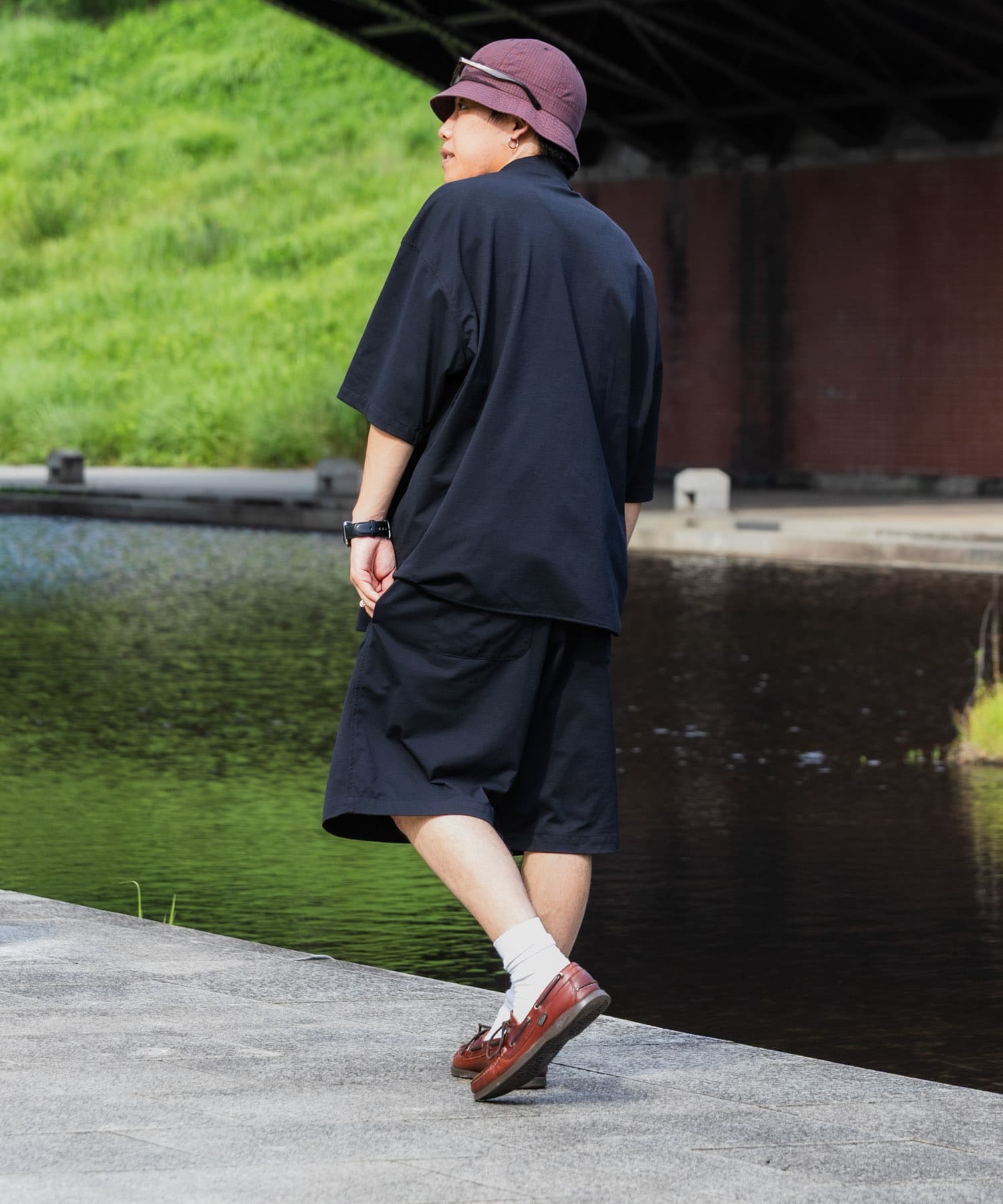 Wide Dad SHADE TECH SHORT PANTS(1 D.NAVY): ボトム｜URBAN RESEARCH