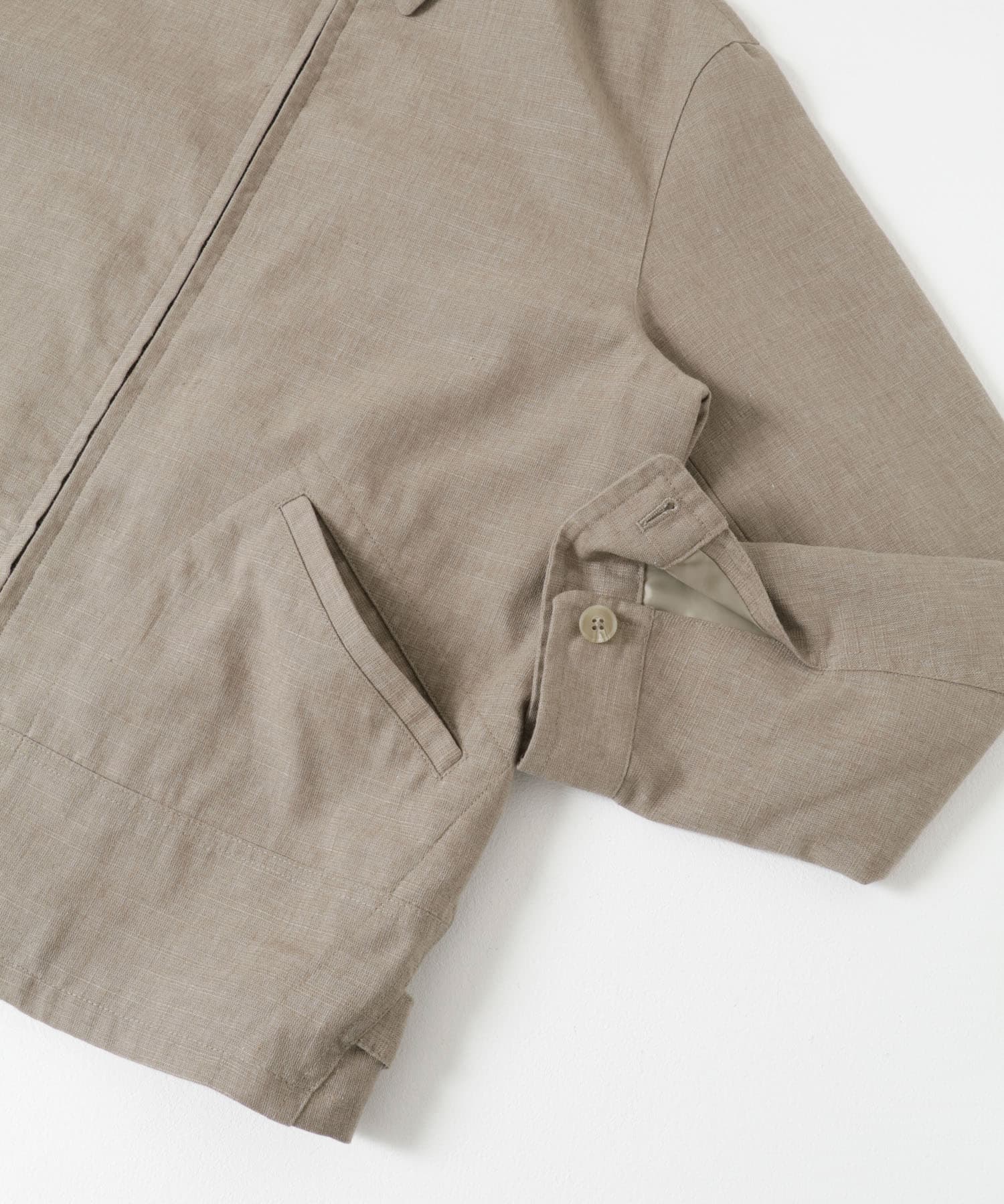 LINEN PIN HEAD SPORTS JACKET TAUPE M