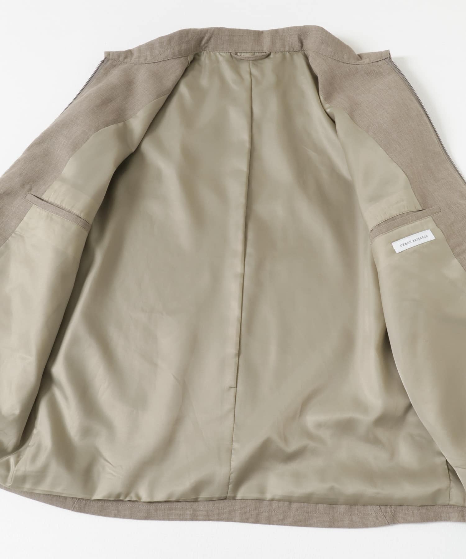 LINEN PIN HEAD SPORTS JACKET TAUPE M