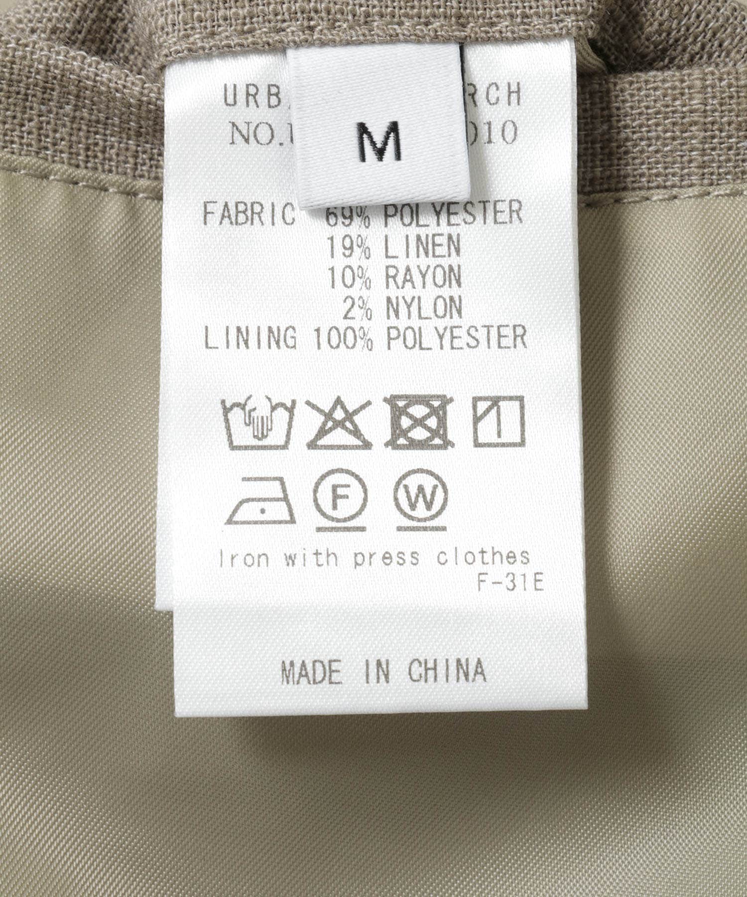 LINEN PIN HEAD SPORTS JACKET TAUPE M