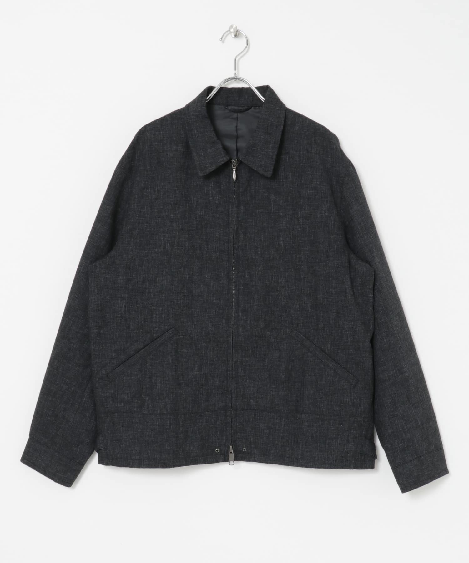LINEN PIN HEAD SPORTS JACKET BLACK M