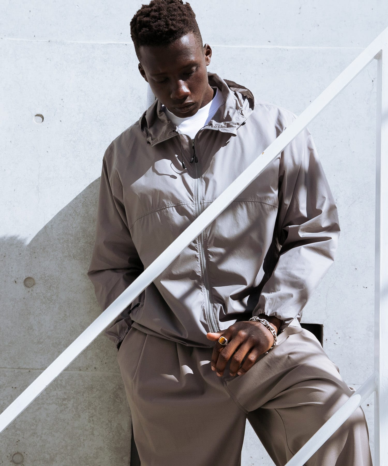 new basic　Nylon Rip Stop Wind Parka