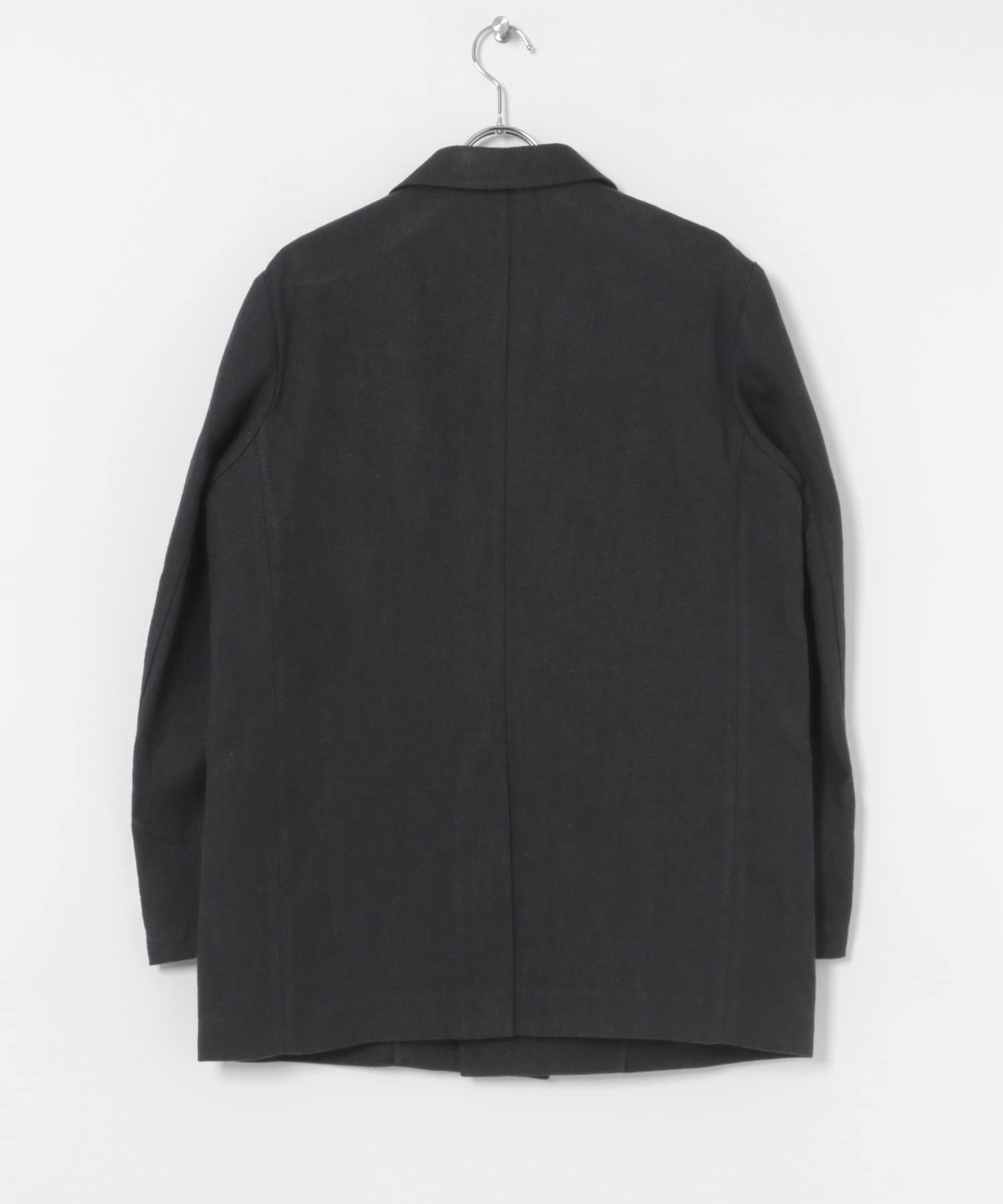 new basic　リネンセミダブルジャケット D.NAVY M