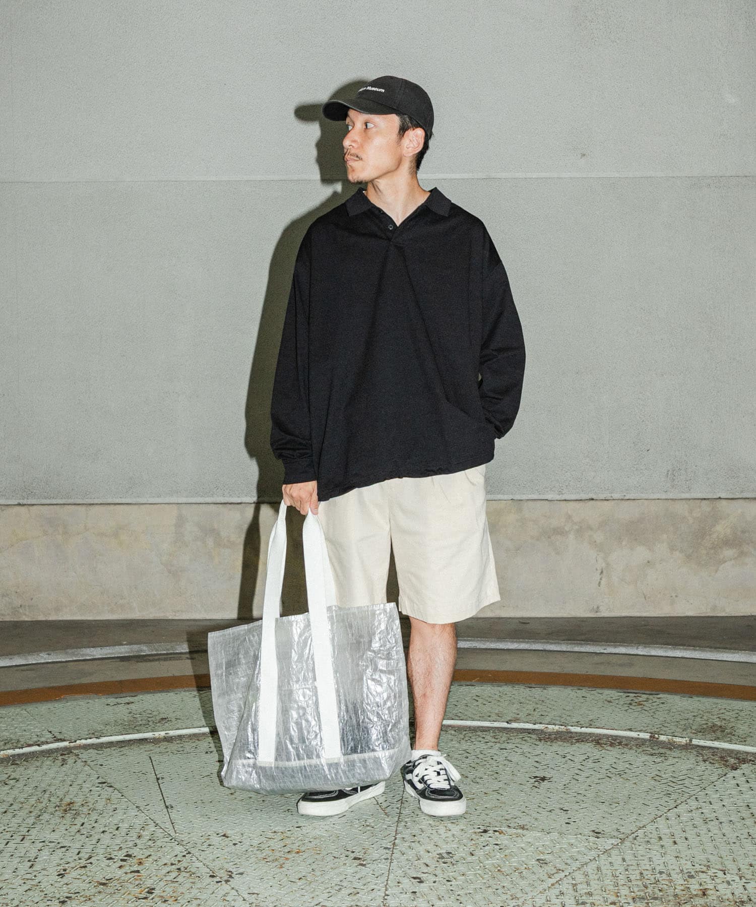 Wide Dad　HYBRID CUBEN DAD TOTE BAG WHITE FREE