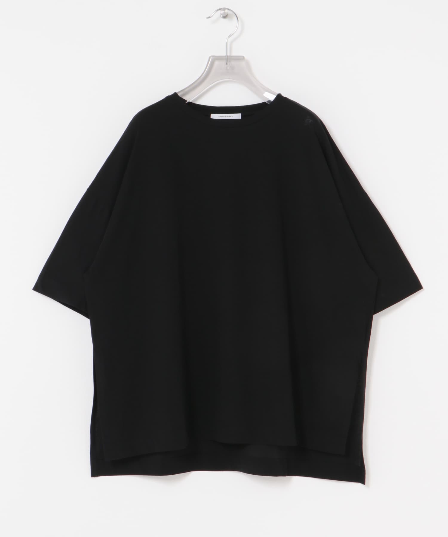 強撚天竺LOOSE Tシャツ BLACK FREE