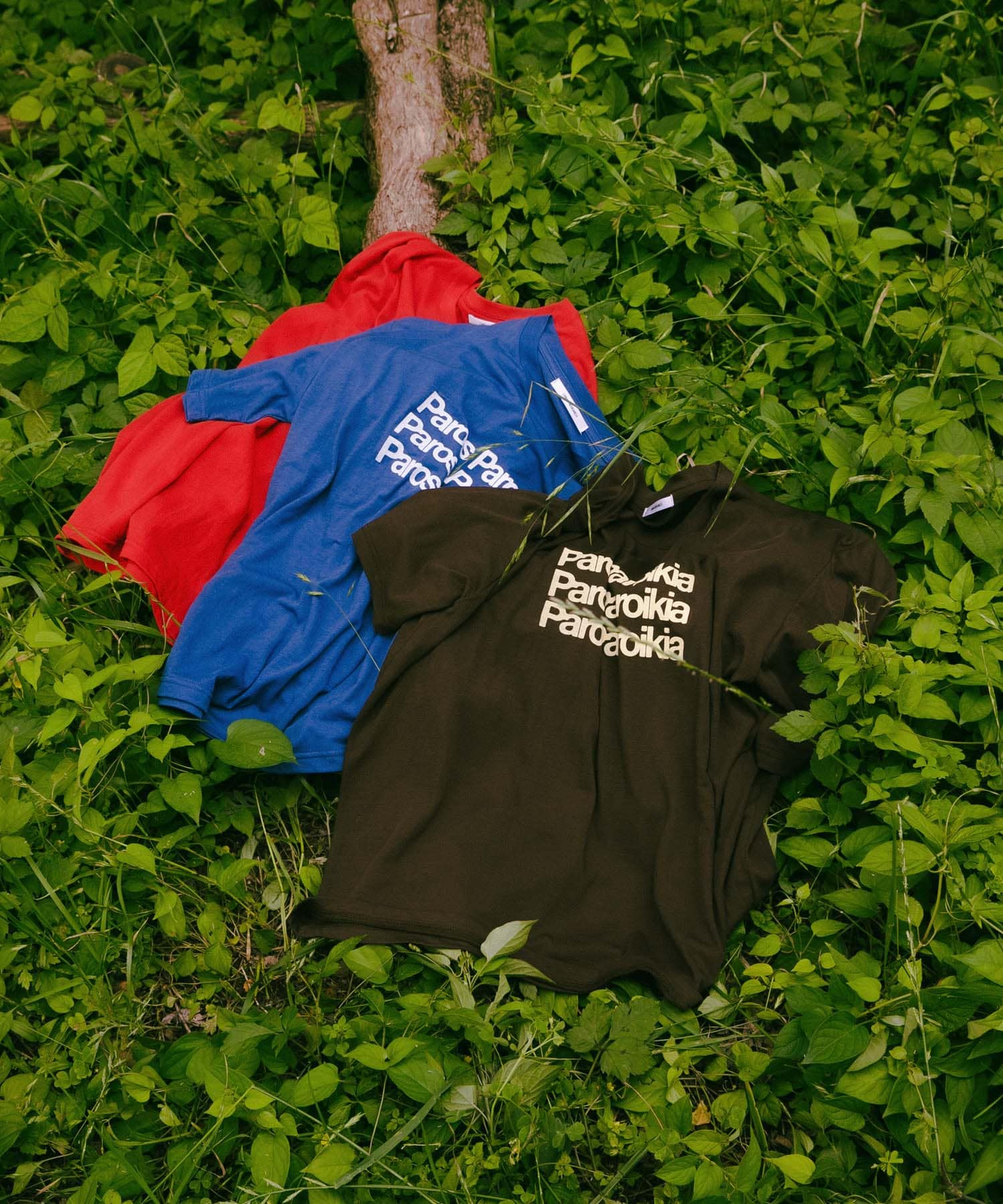 シアープリントカラーTシャツ BROWN FREE