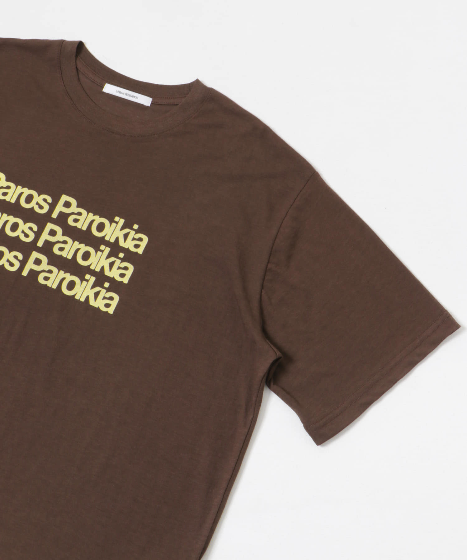 シアープリントカラーTシャツ BROWN FREE