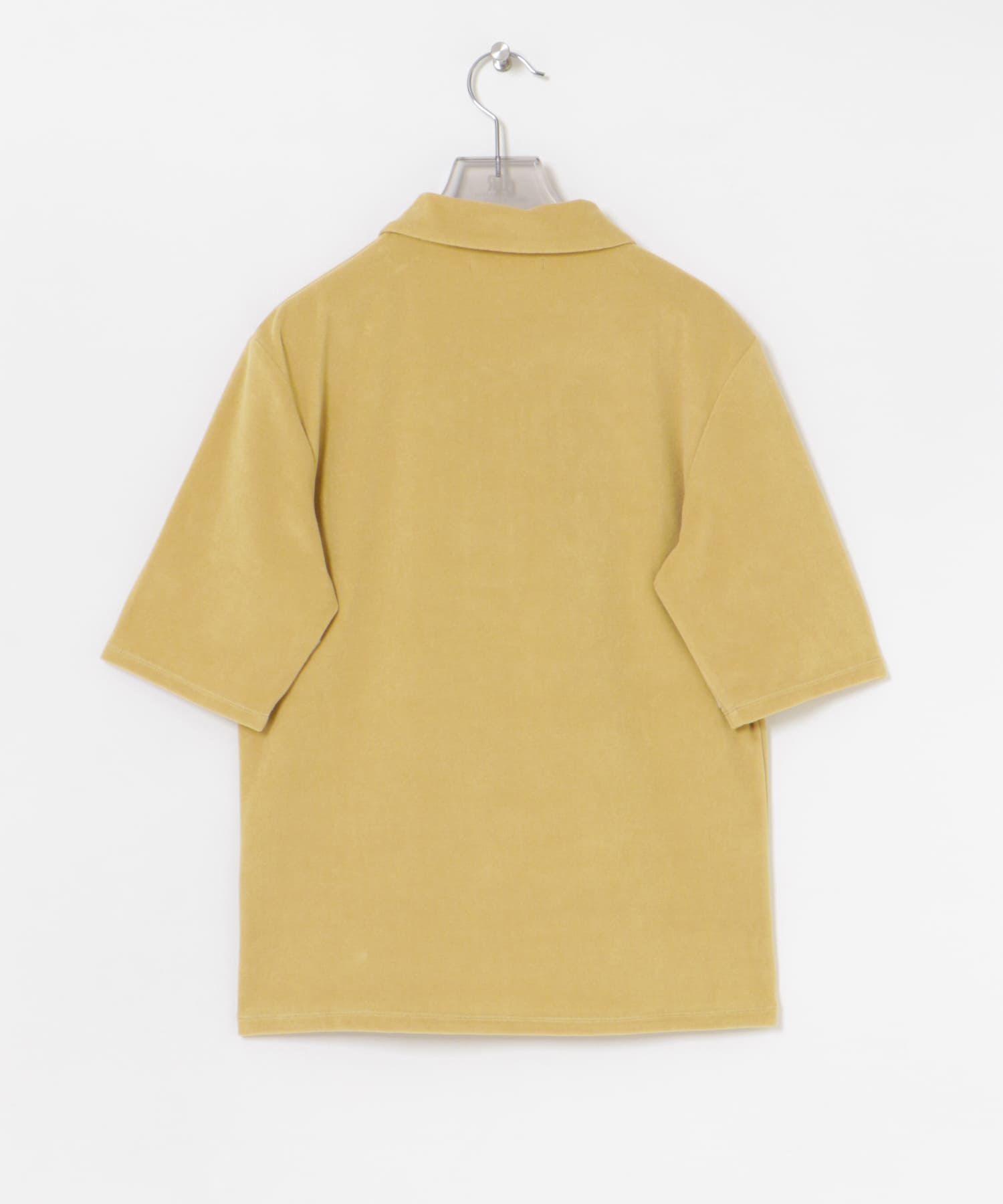パイルポロ衿カットソー YELLOW FREE