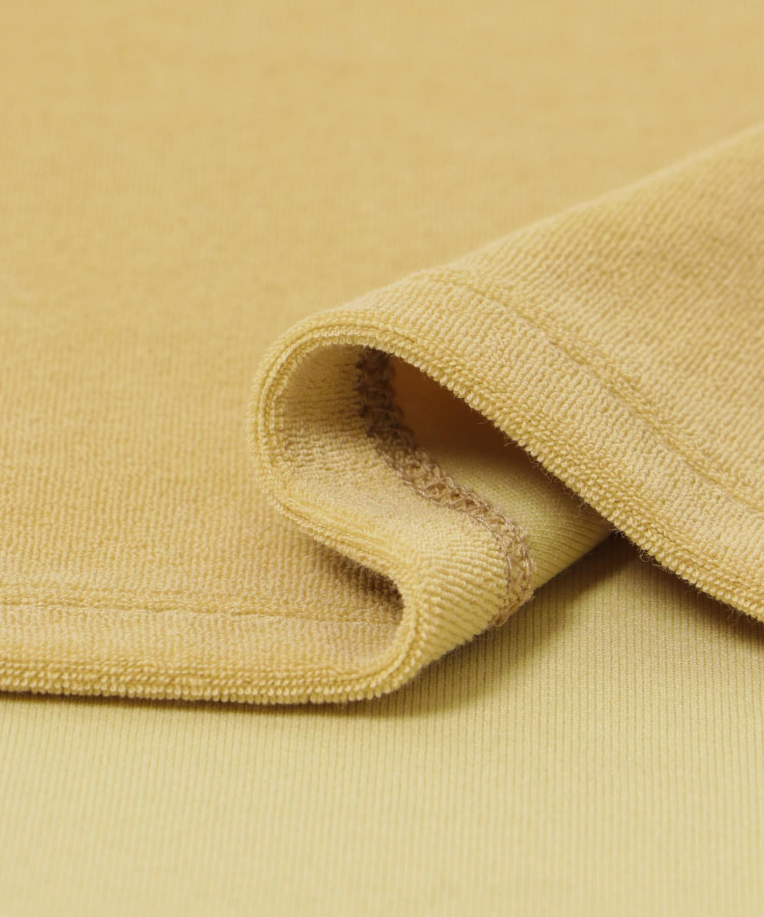 パイルポロ衿カットソー YELLOW FREE