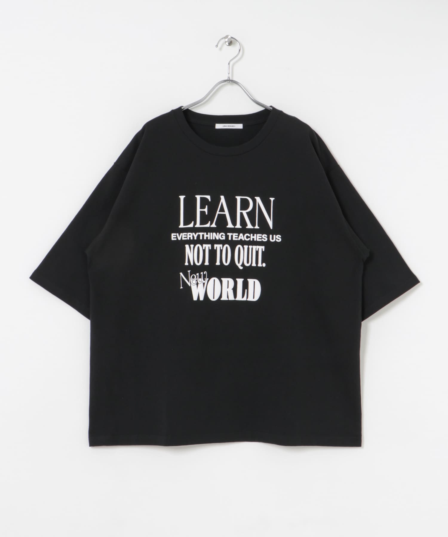 ロゴプリントルーズTシャツ BLACK1 FREE